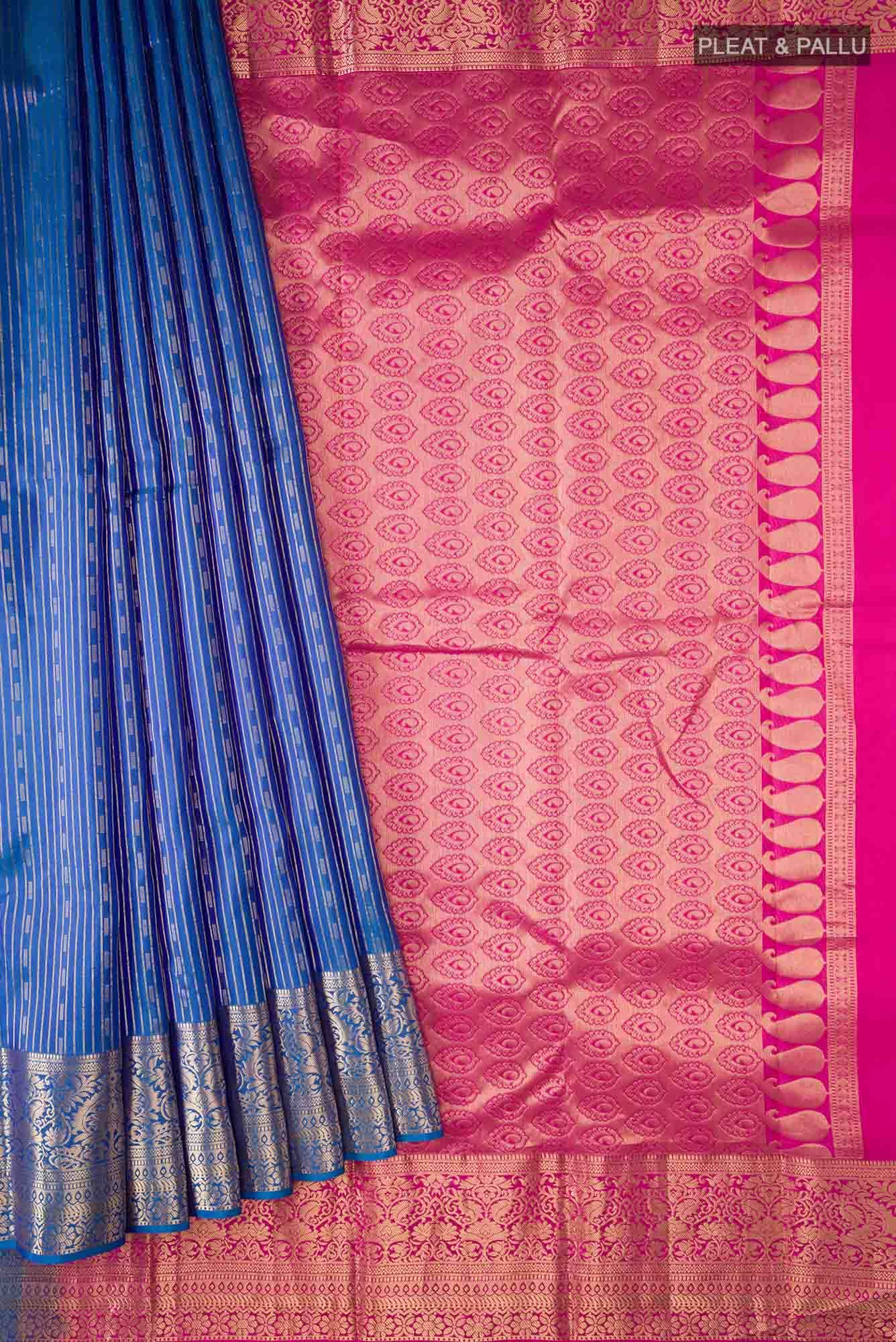 Blue Kanchipuram Silk Saree