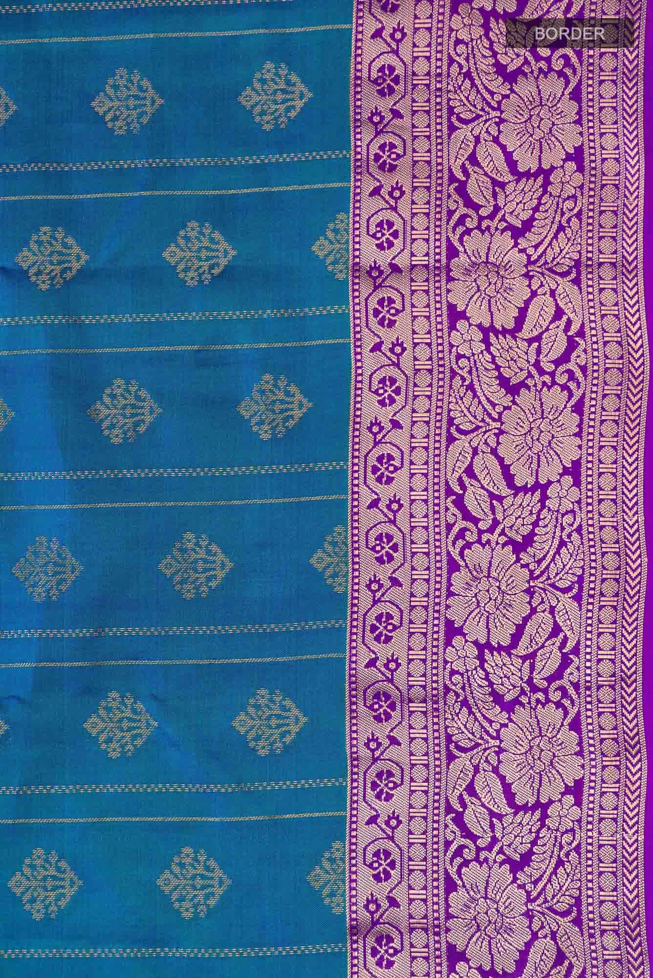Blue Kanchipuram Silk Saree