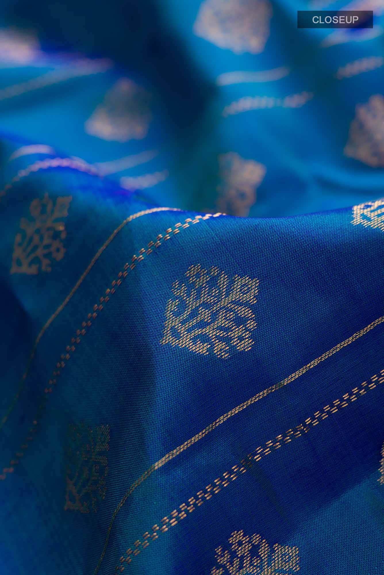 Blue Kanchipuram Silk Saree