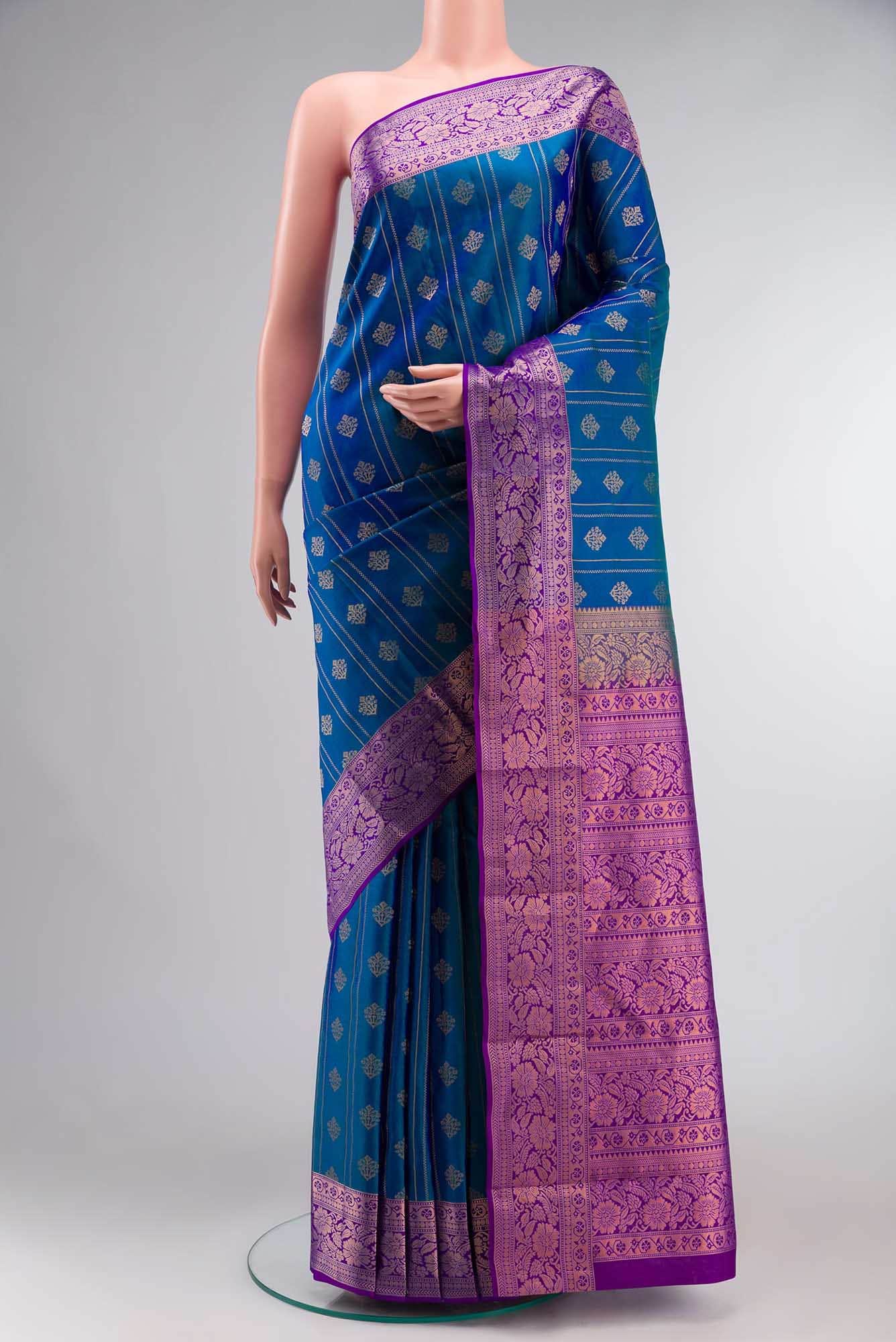Blue Kanchipuram Silk Saree
