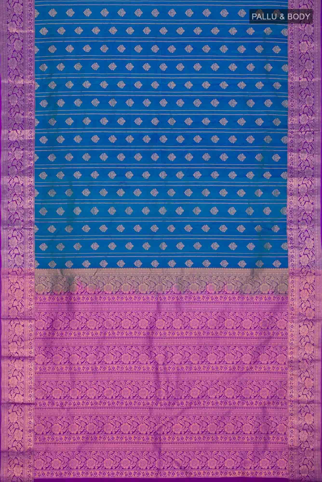 Blue Kanchipuram Silk Saree
