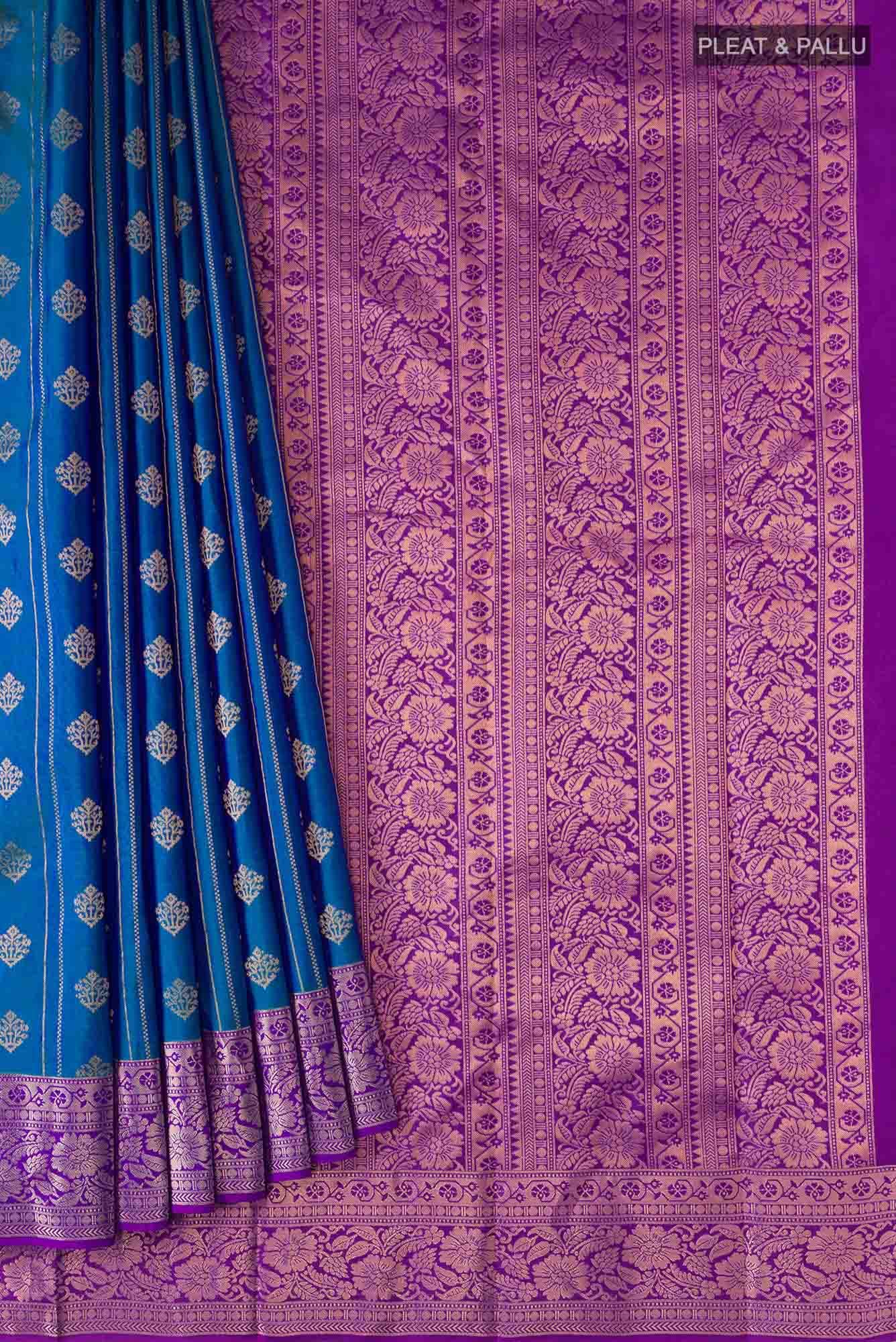 Blue Kanchipuram Silk Saree