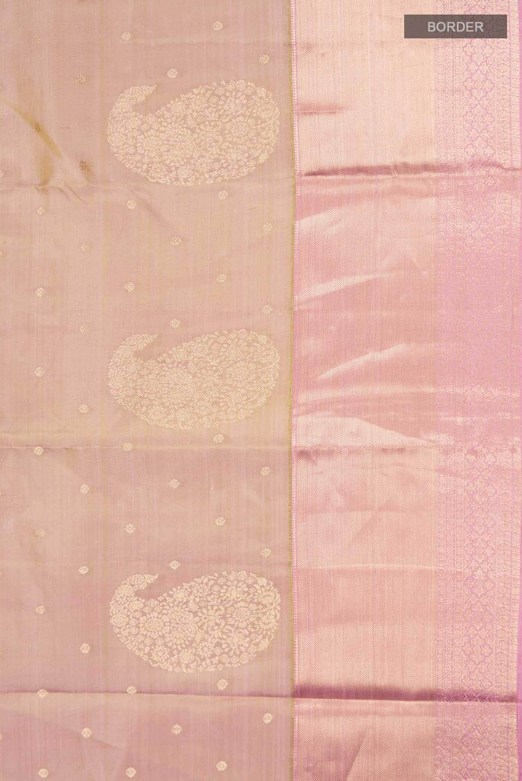 Beige Kanchipuram Silk Saree