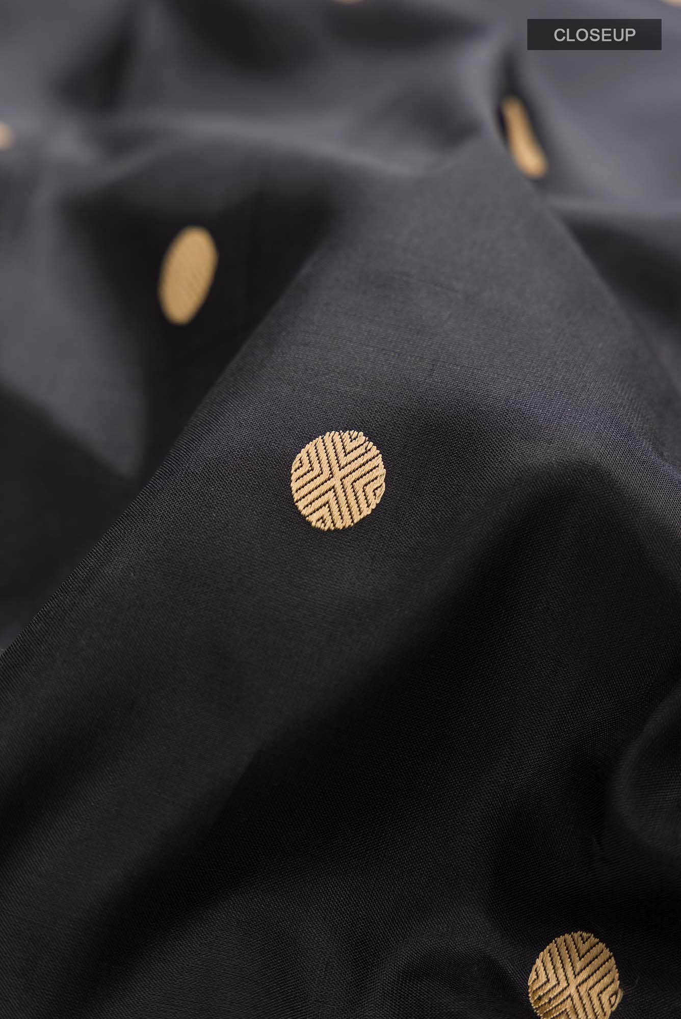 Black Kanchipuram Silk Saree