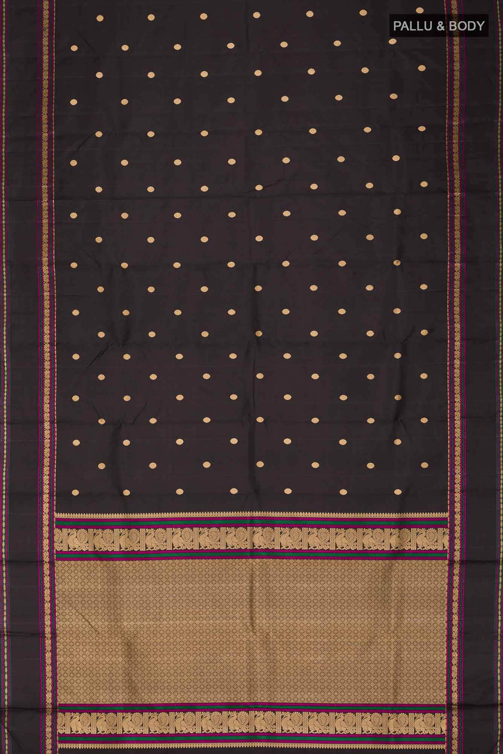 Black Kanchipuram Silk Saree