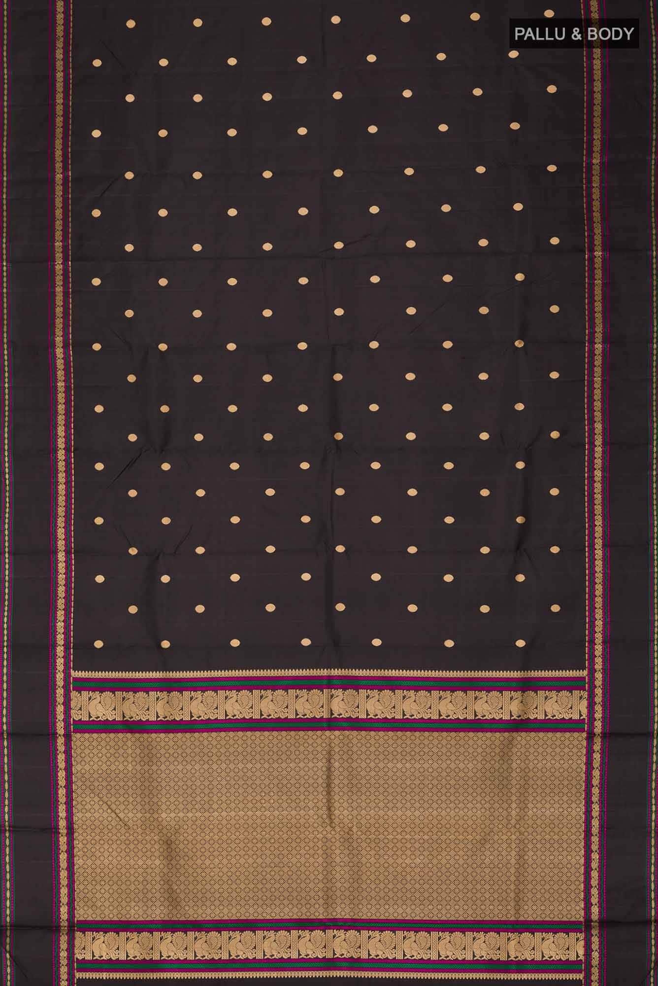 Black Kanchipuram Silk Saree