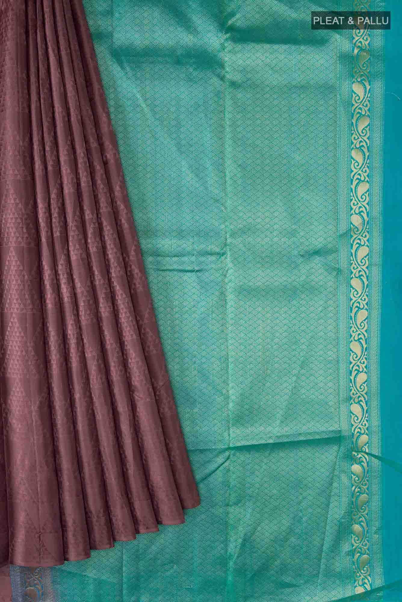 Dark Mauve Kanchipuram Silk Saree