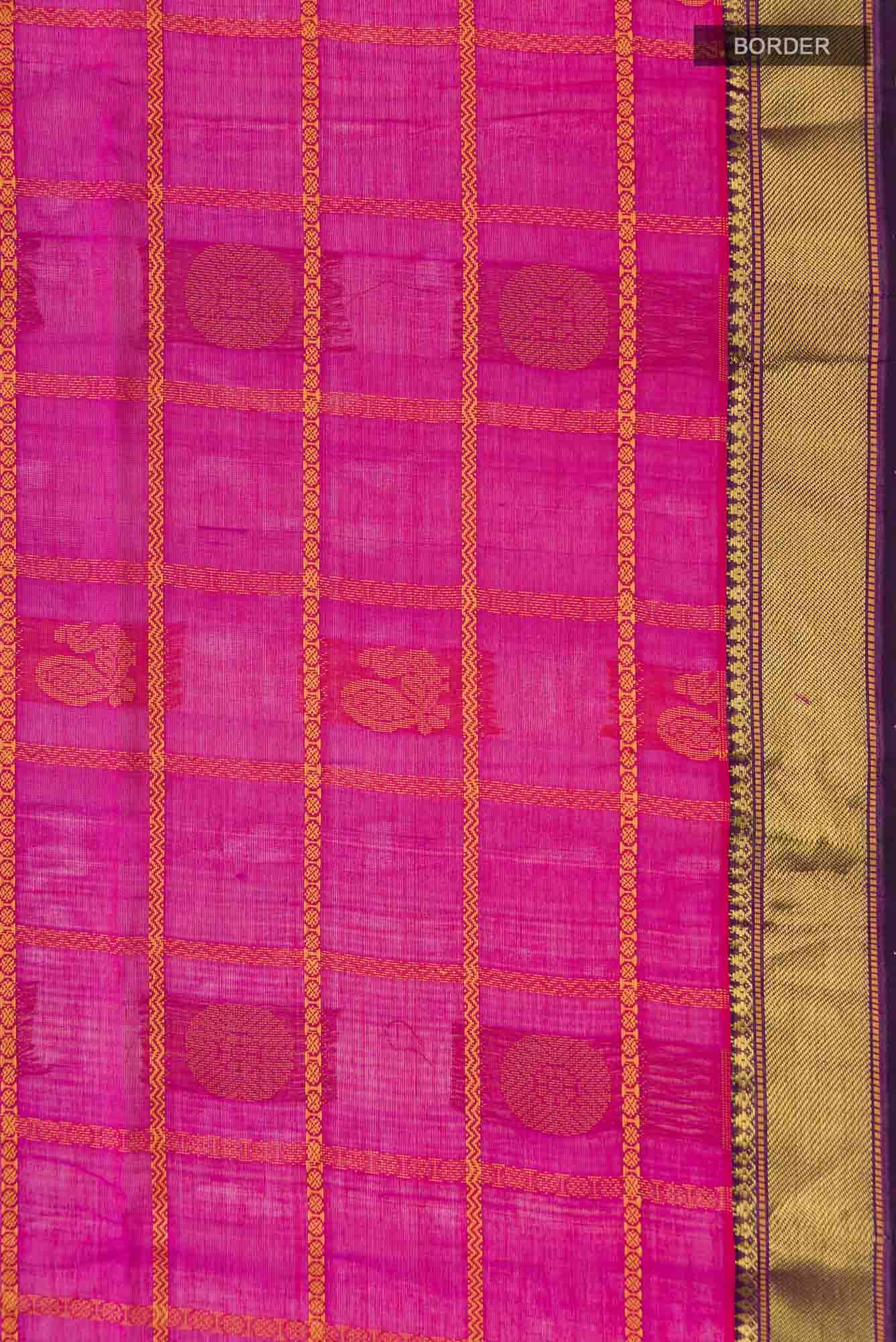 Pink Silk Cotton Saree
