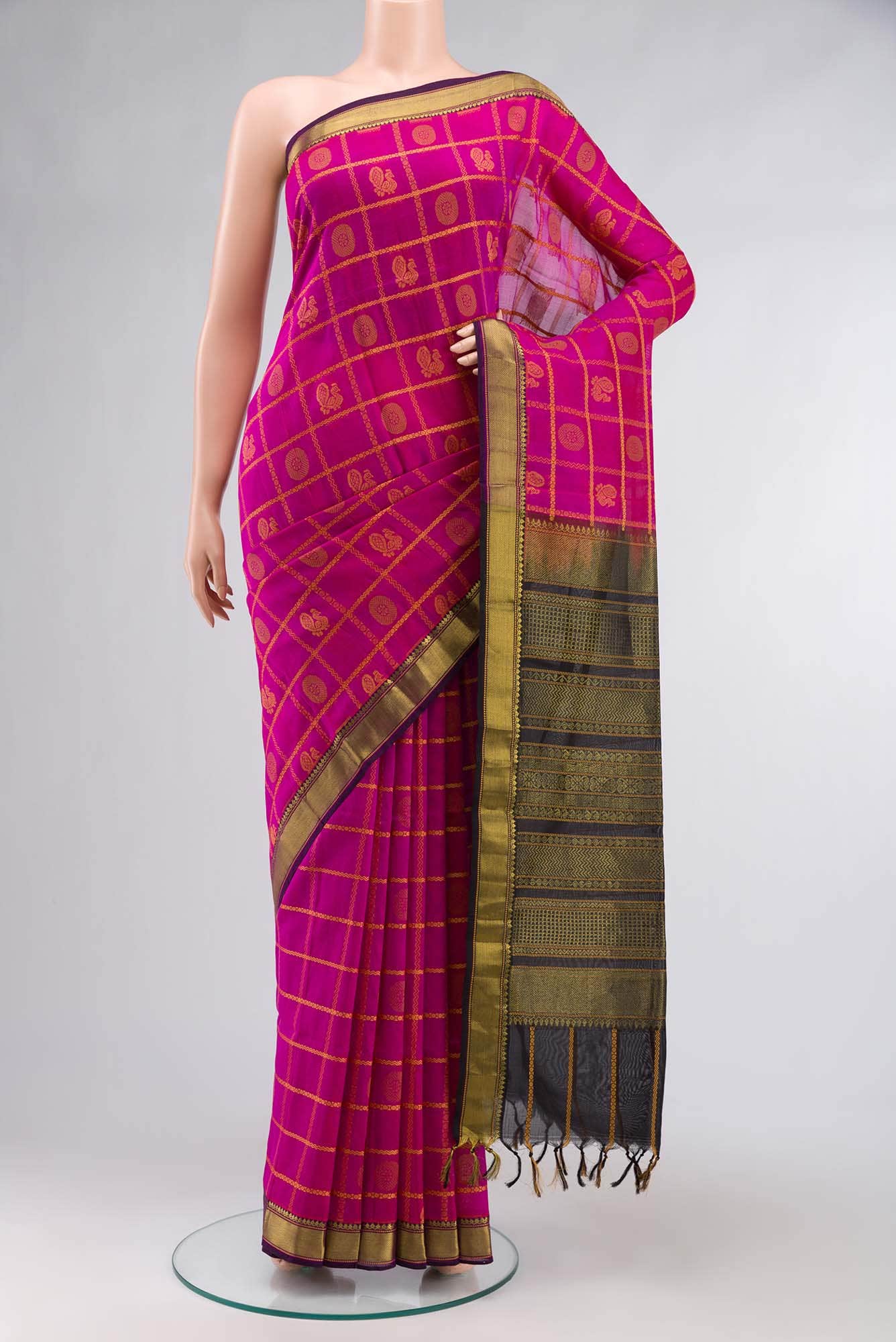 Pink Silk Cotton Saree