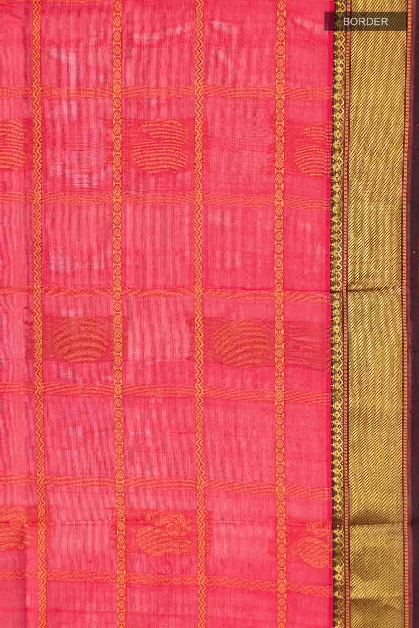 Red Silk Cotton Saree