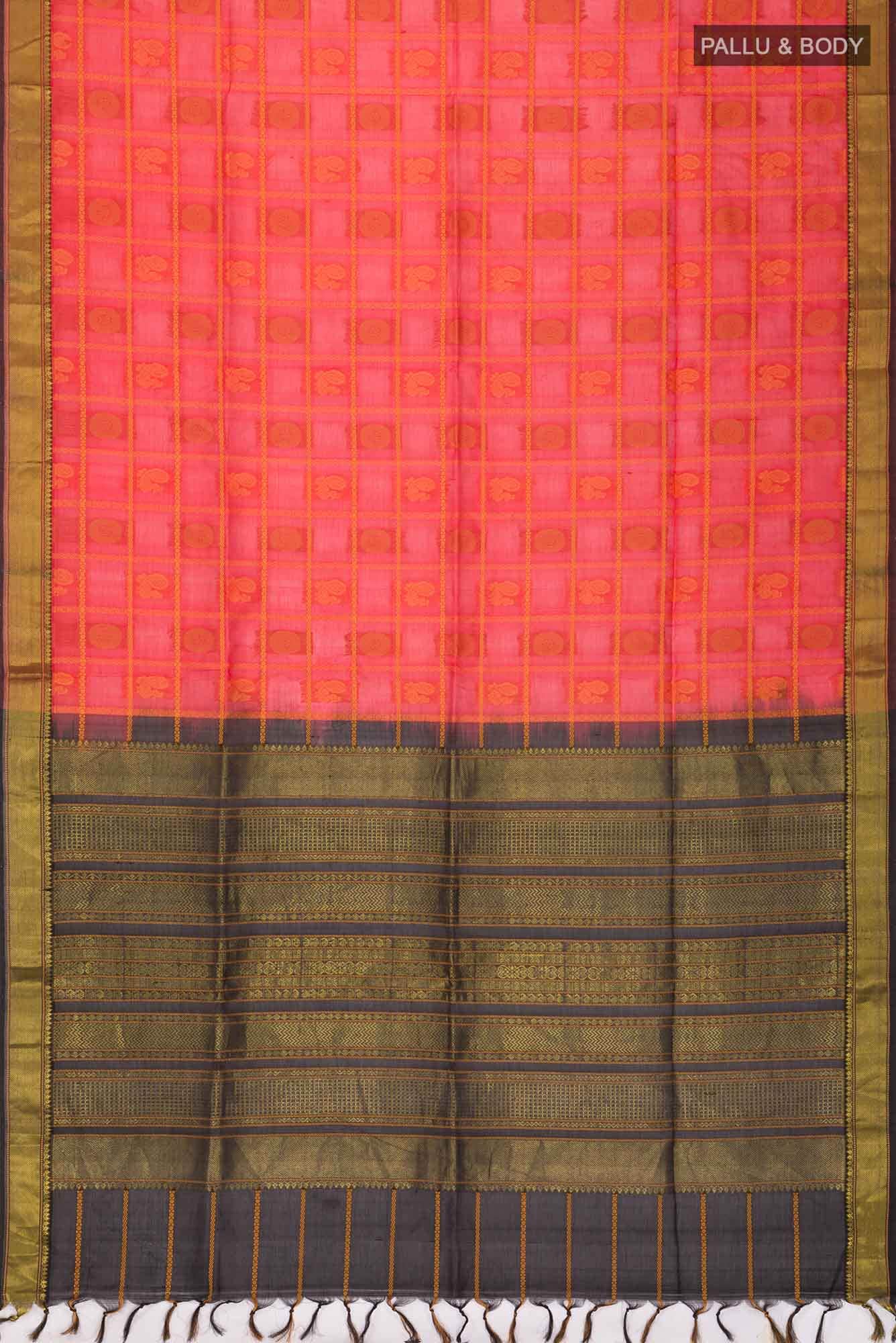 Red Silk Cotton Saree
