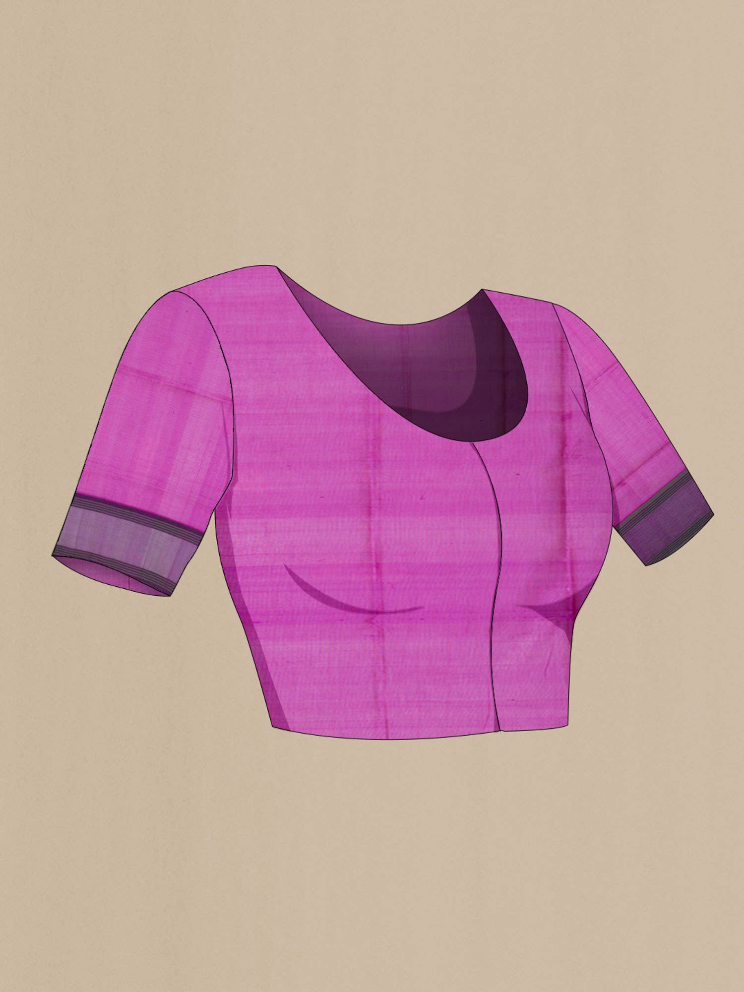Magenta Silk Cotton Saree