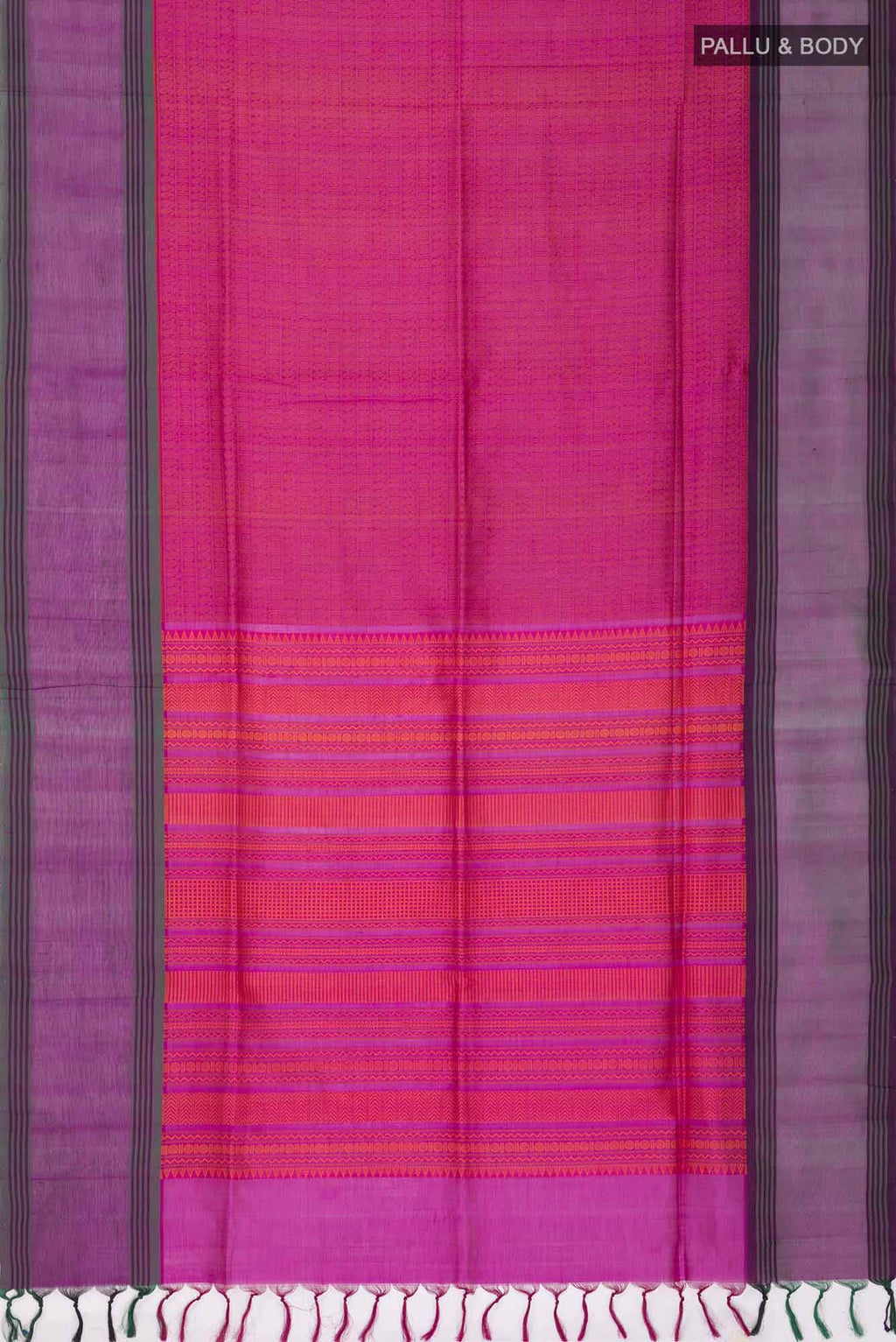 Magenta Silk Cotton Saree