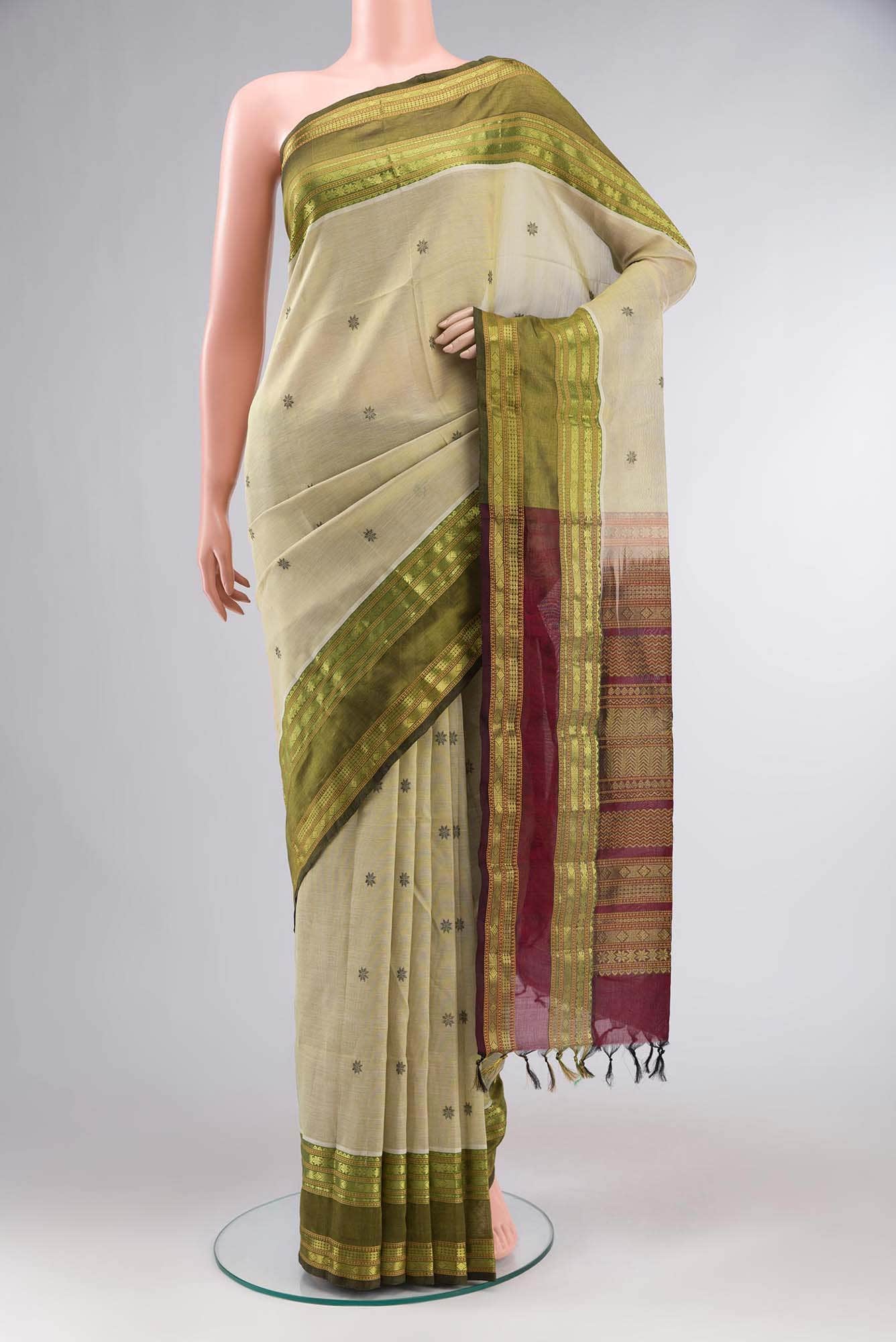 Green Coimbatore Silk Cotton Saree