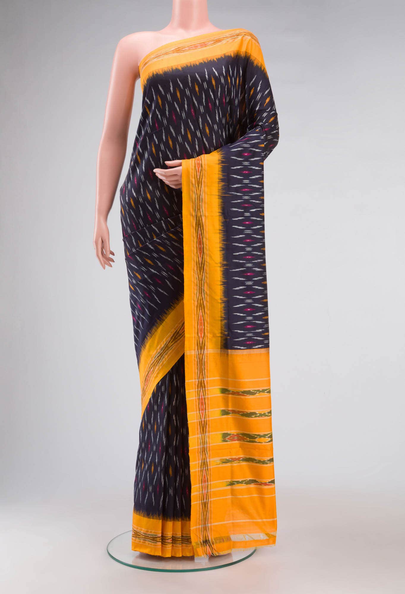 Black Pochampally Silk Saree