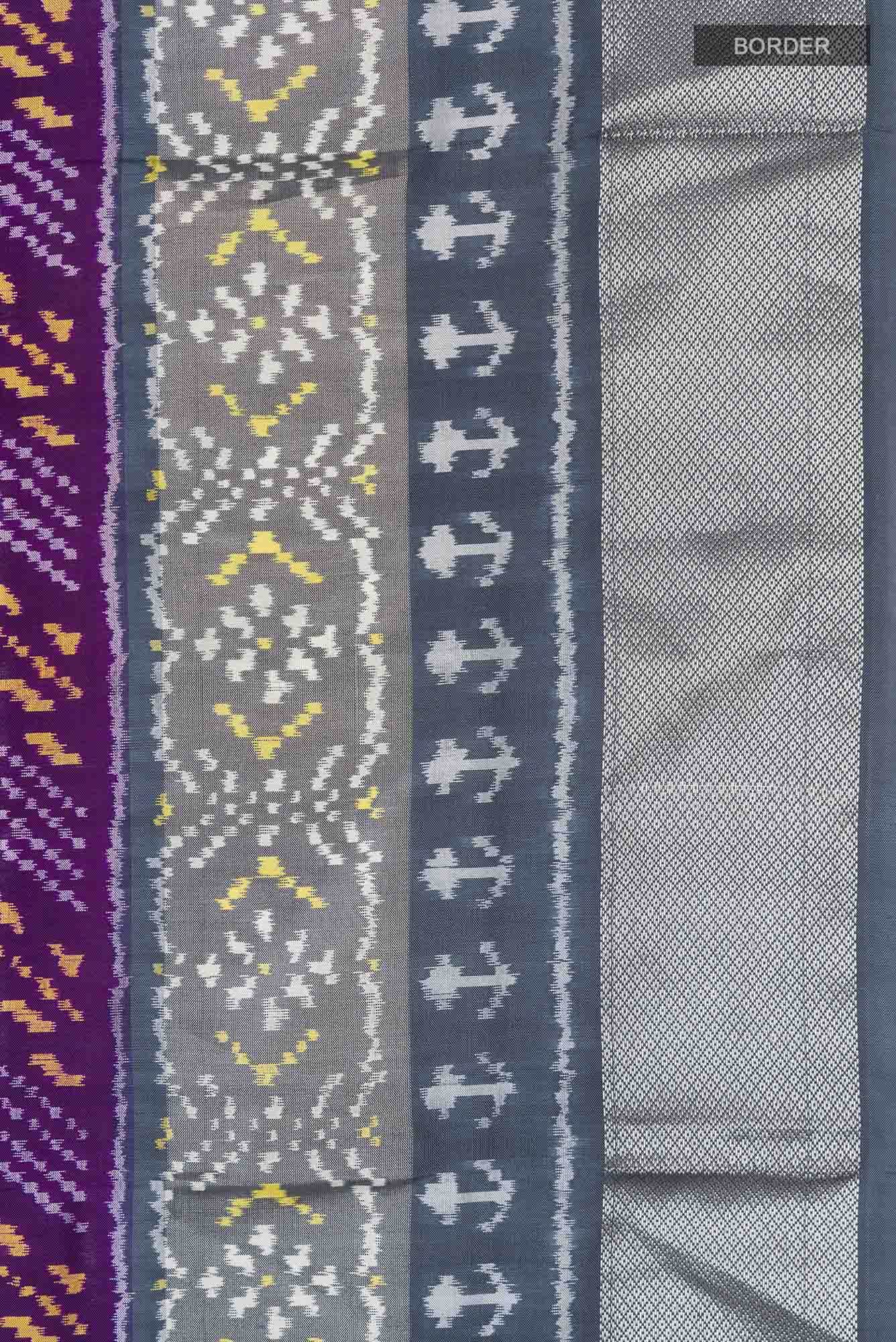 Violet Pochampally Silk Saree
