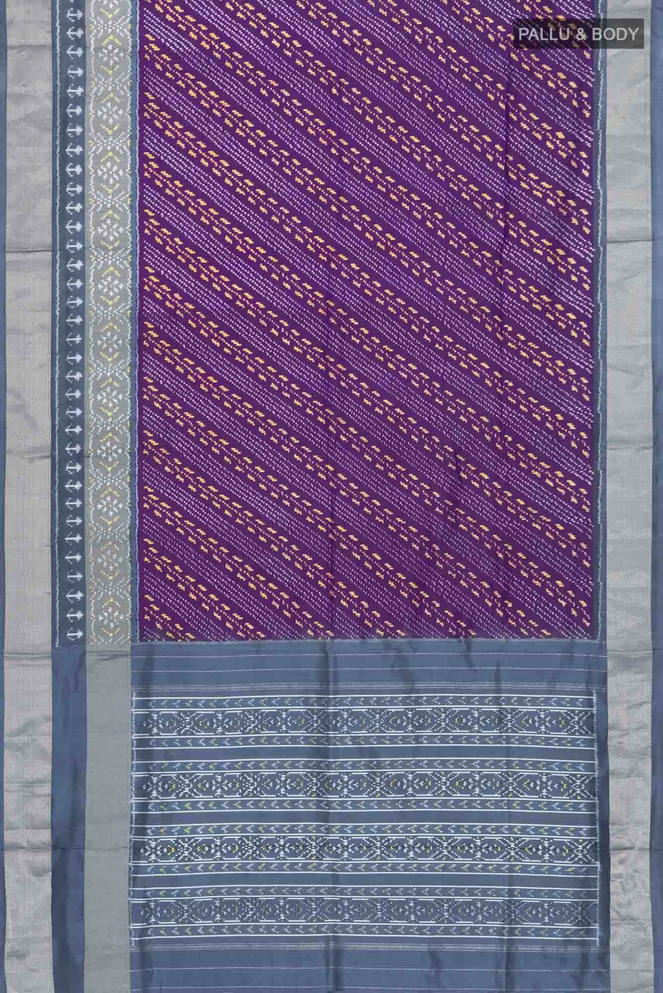 Violet Pochampally Silk Saree