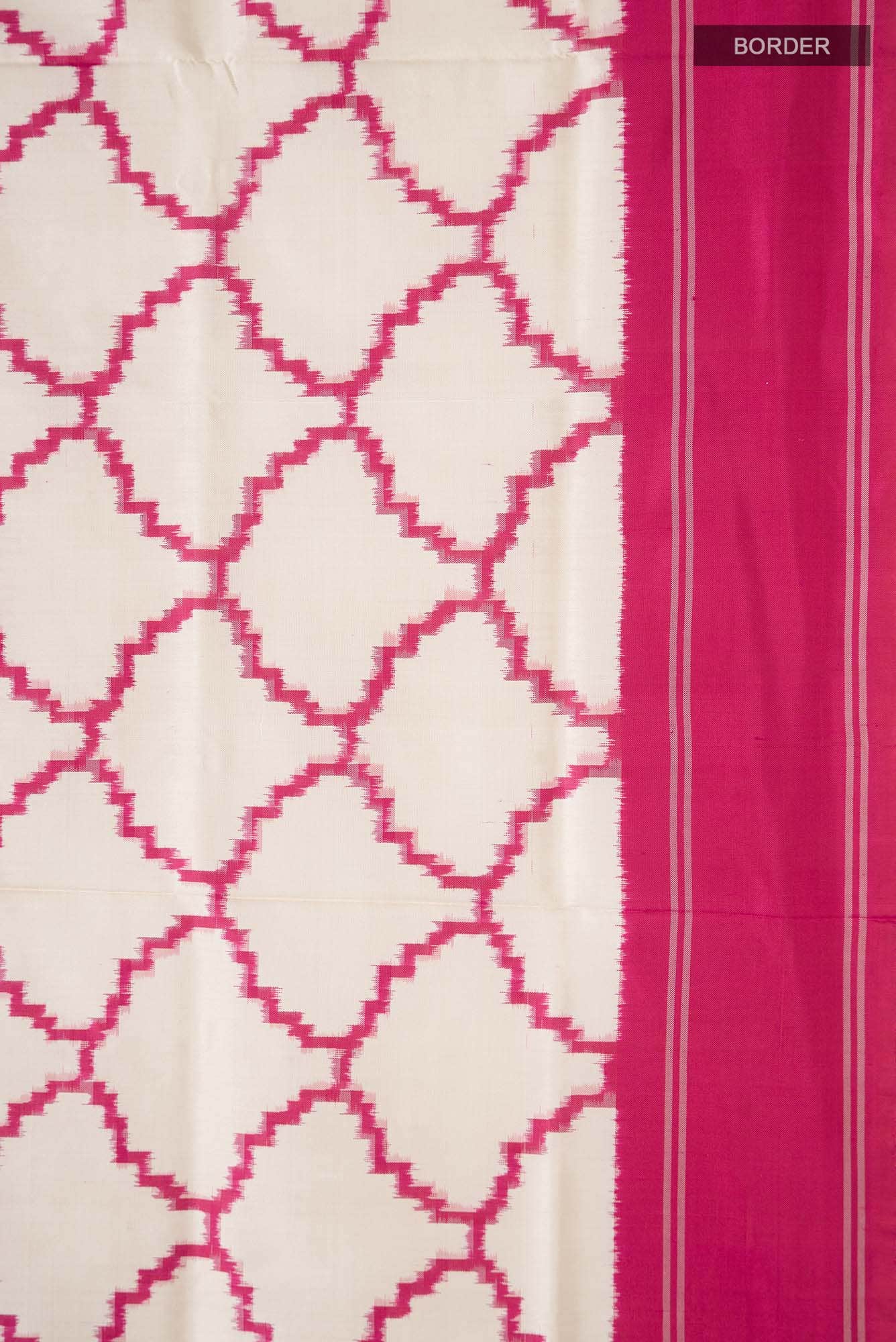 Cream Pochampally Silk Saree