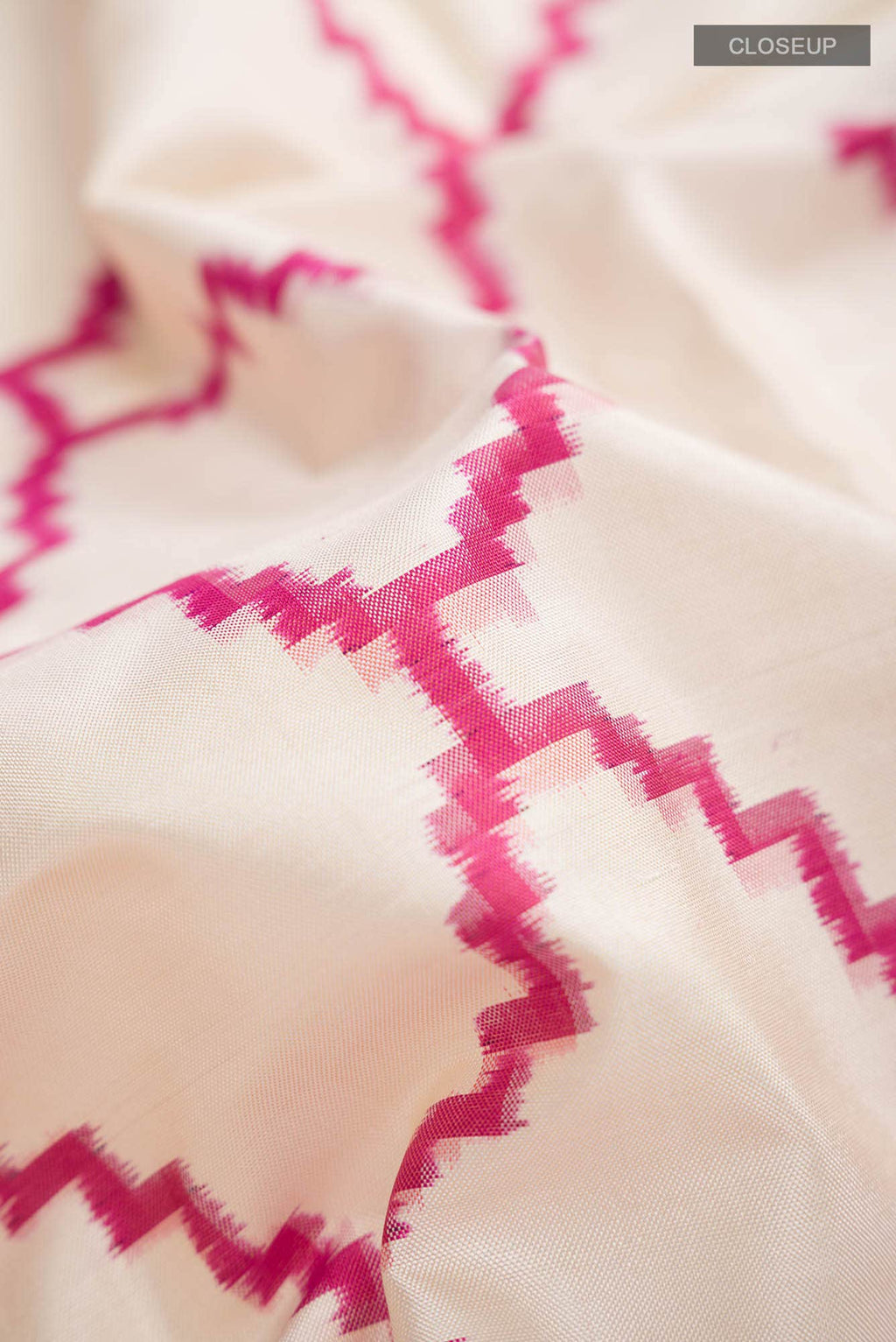 Cream Pochampally Silk Saree