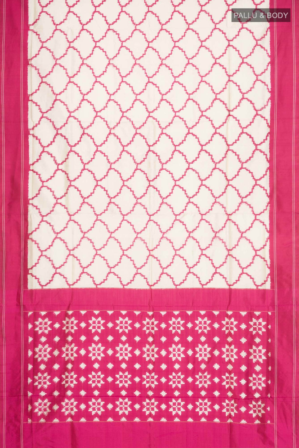 Cream Pochampally Silk Saree