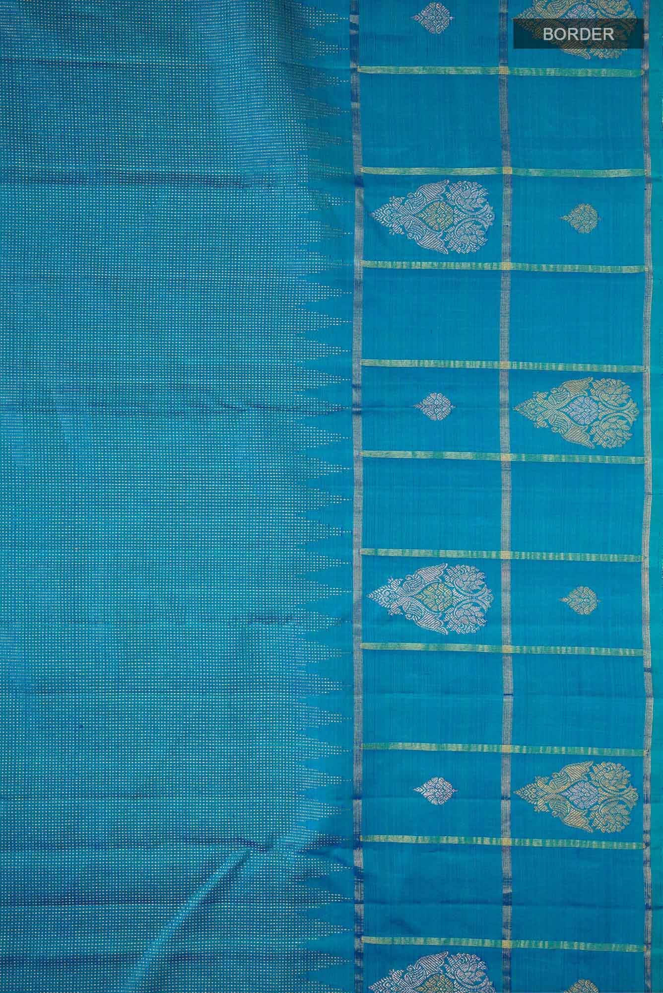 Blue Kanchipuram Silk Saree
