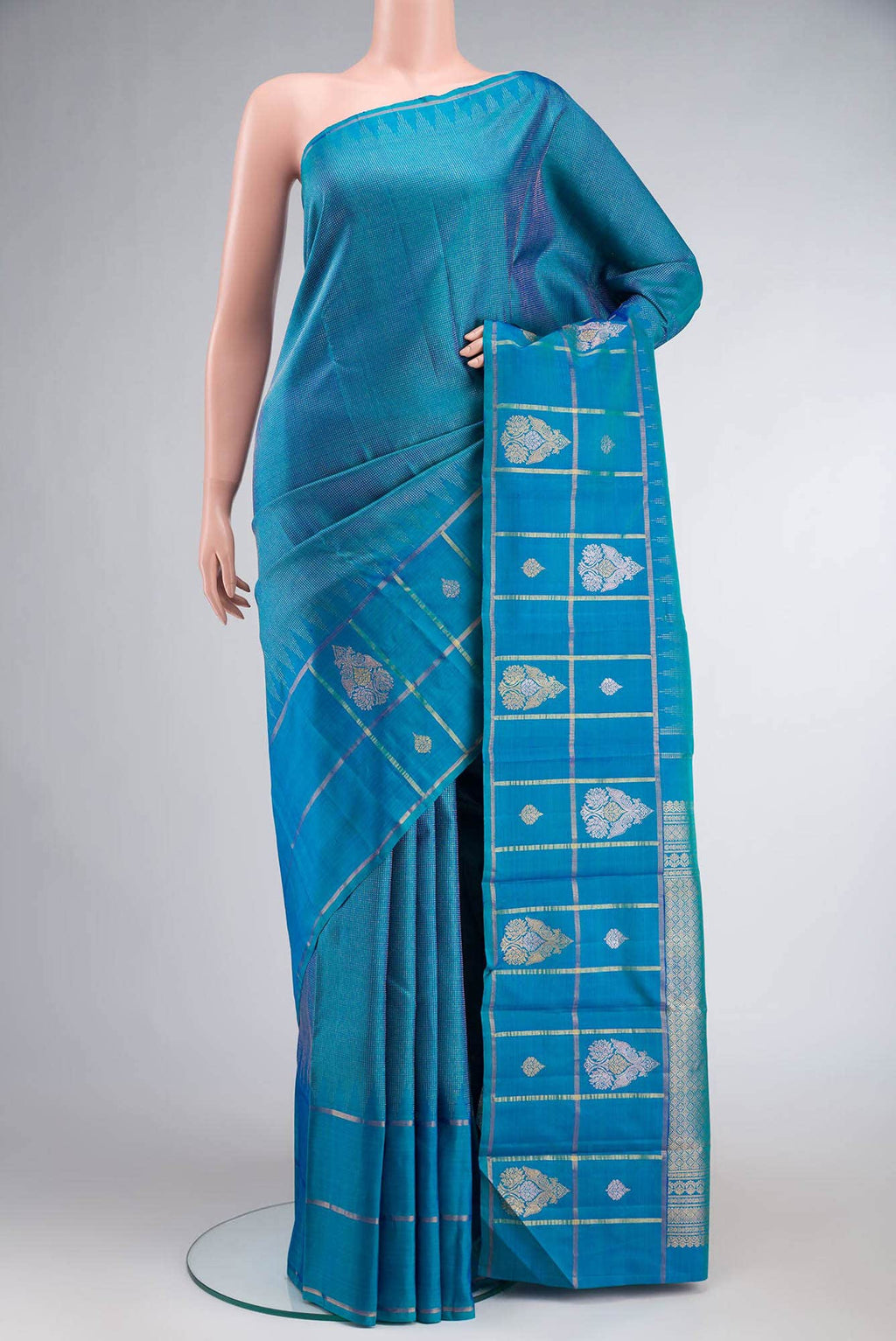 Blue Kanchipuram Silk Saree