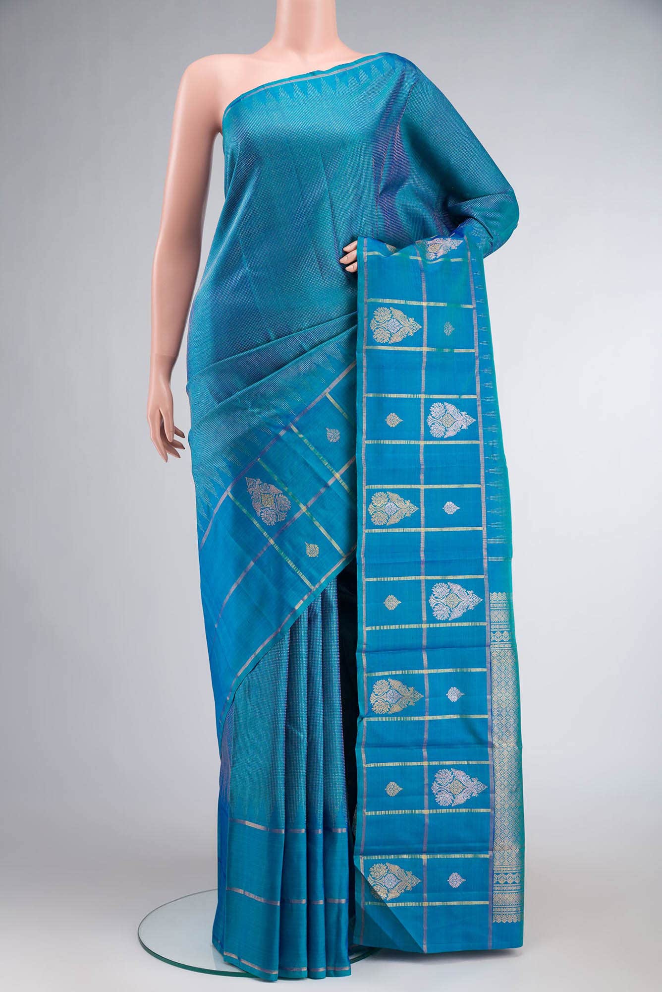 Blue Kanchipuram Silk Saree