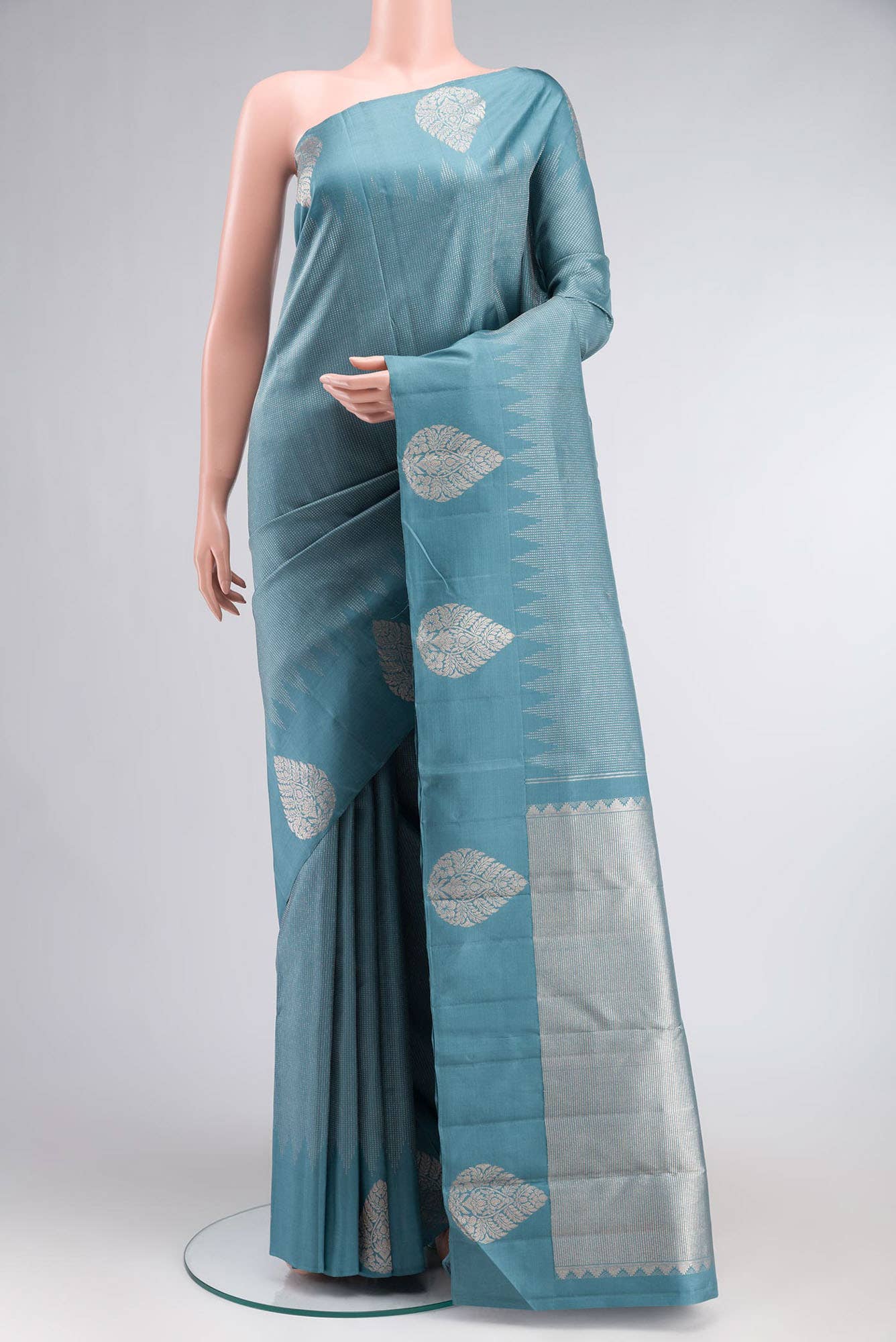 Blue Kanchipuram Silk Saree