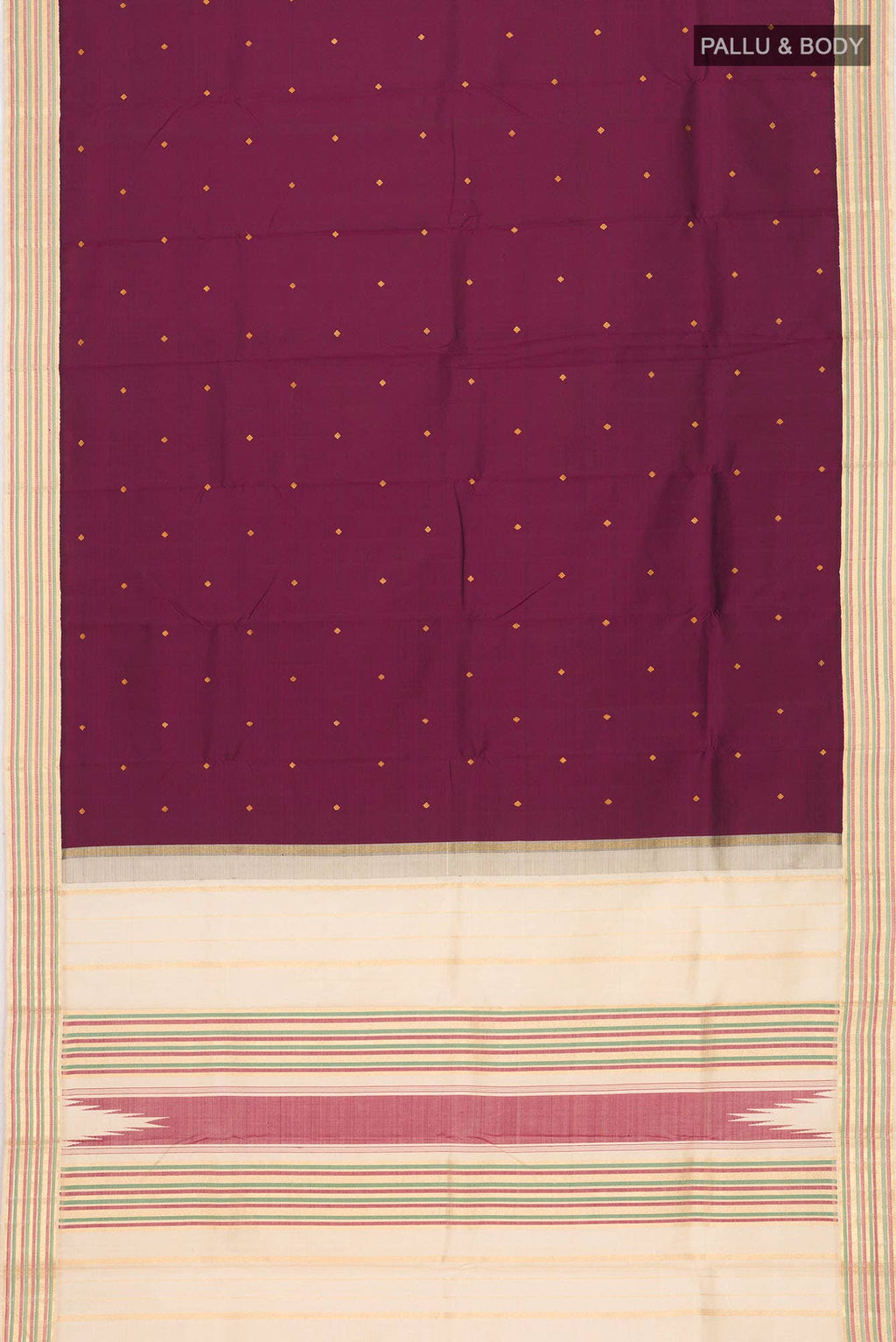 Maroon Kanchipuram Silk Saree