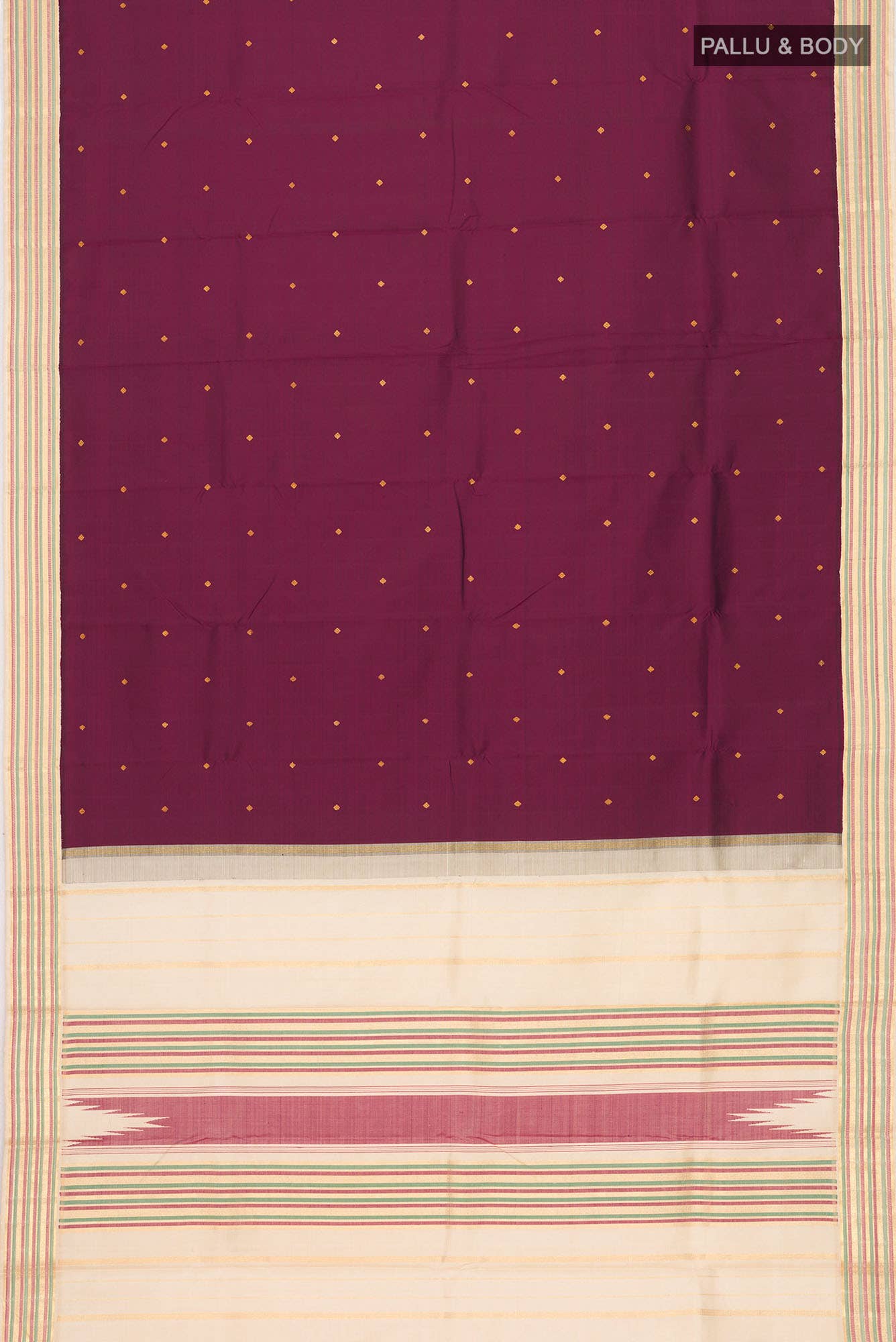 Maroon Kanchipuram Silk Saree