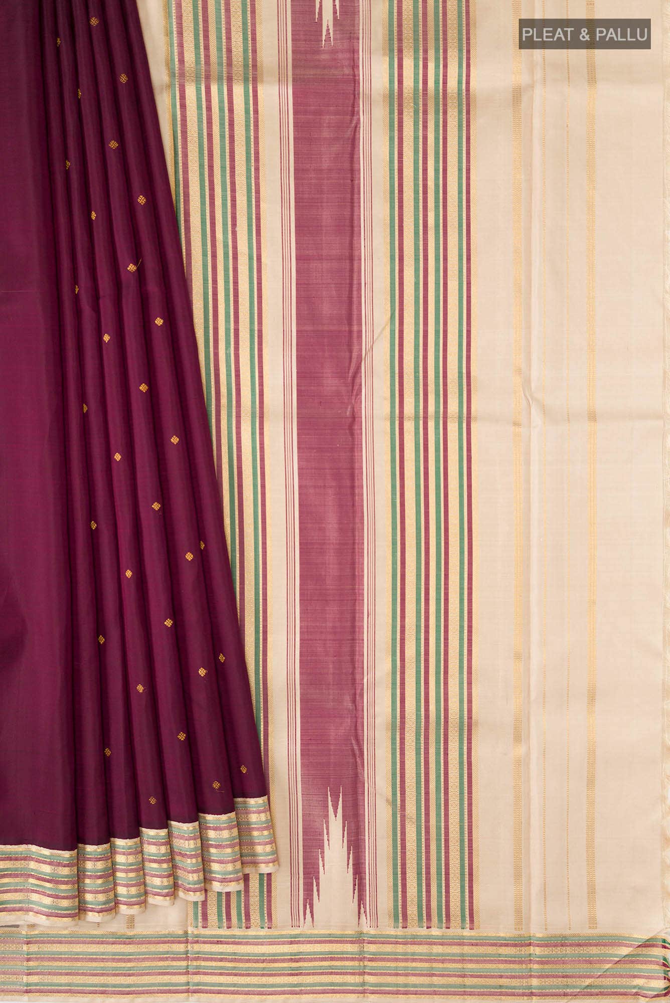 Maroon Kanchipuram Silk Saree