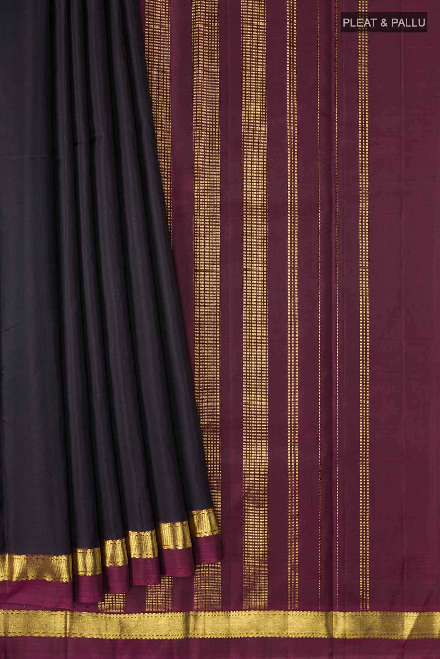 Black Kanchipuram Silk Saree
