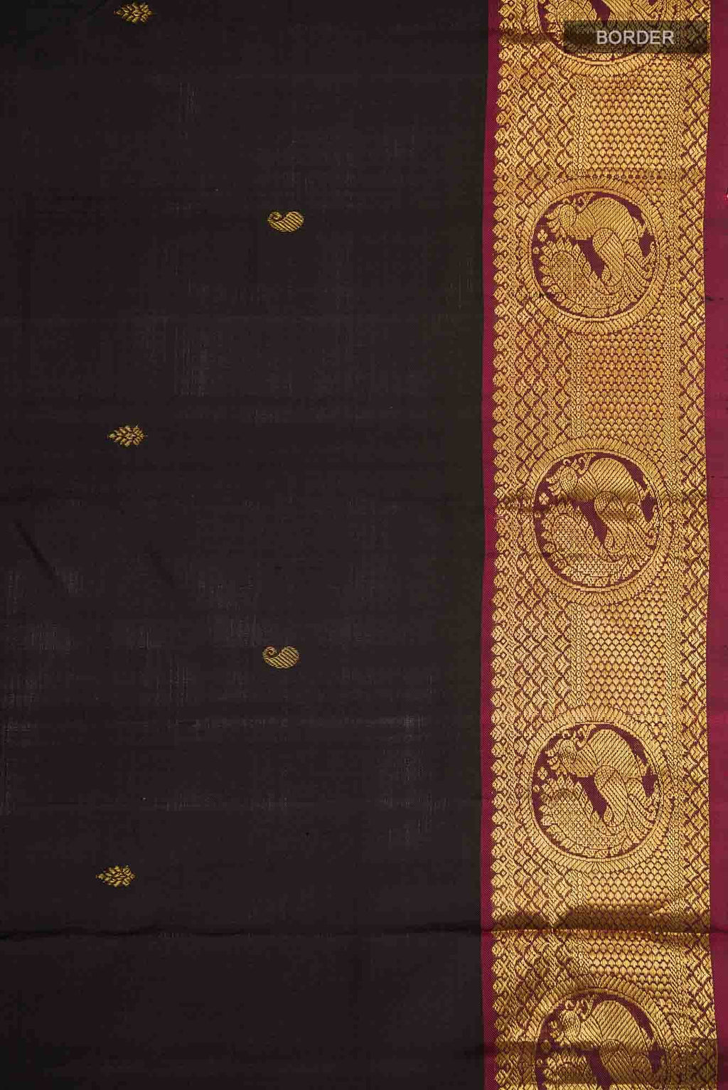 Black Kanchipuram Silk Saree