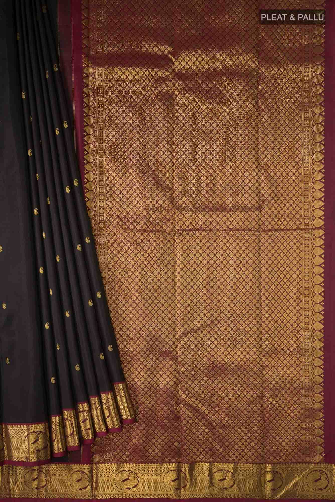 Black Kanchipuram Silk Saree