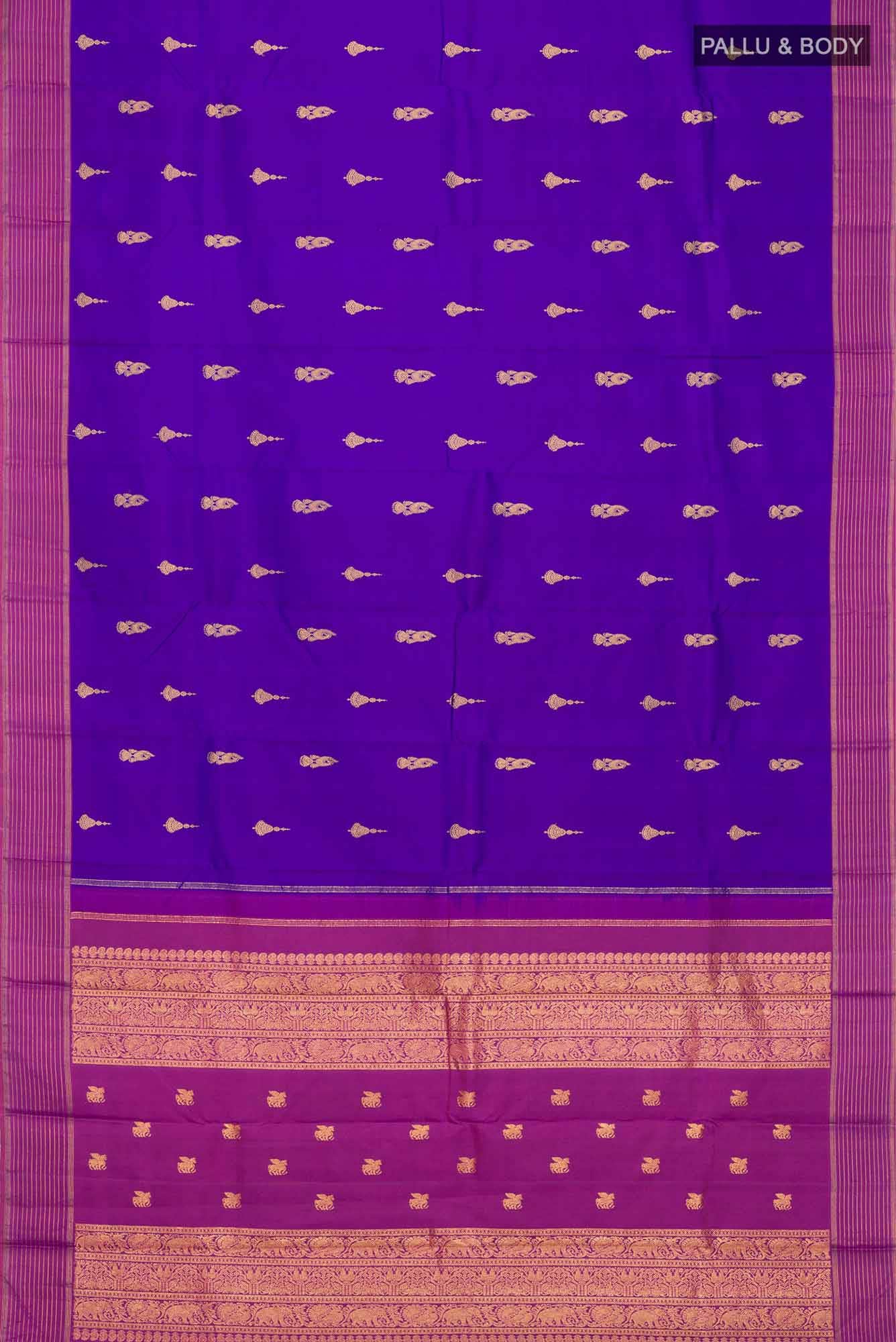 Blue Kanchipuram Silk Saree