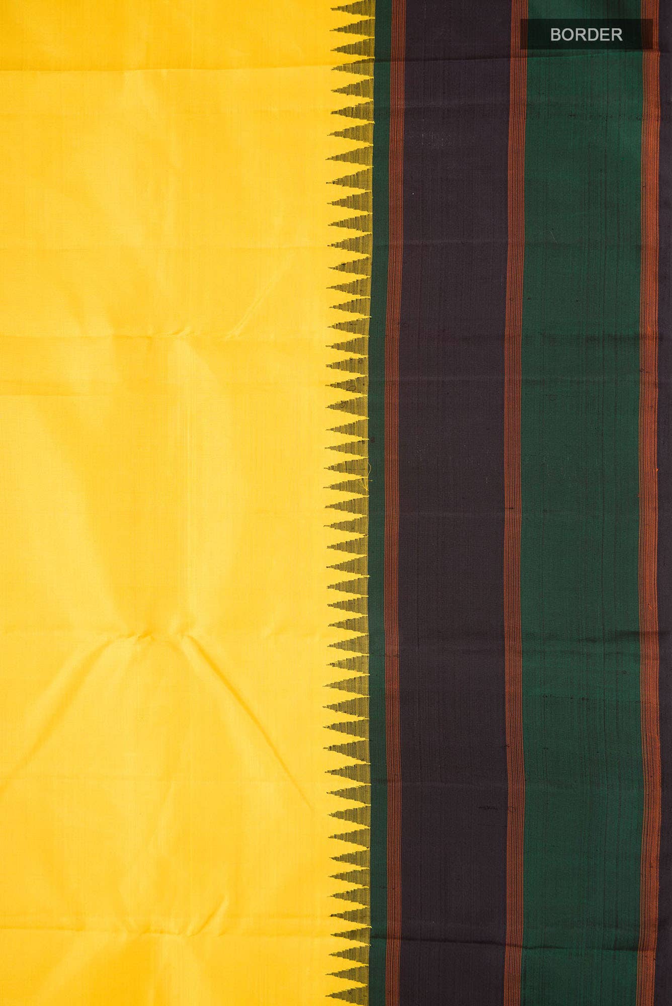 Yellow Kanchipuram Silk Saree