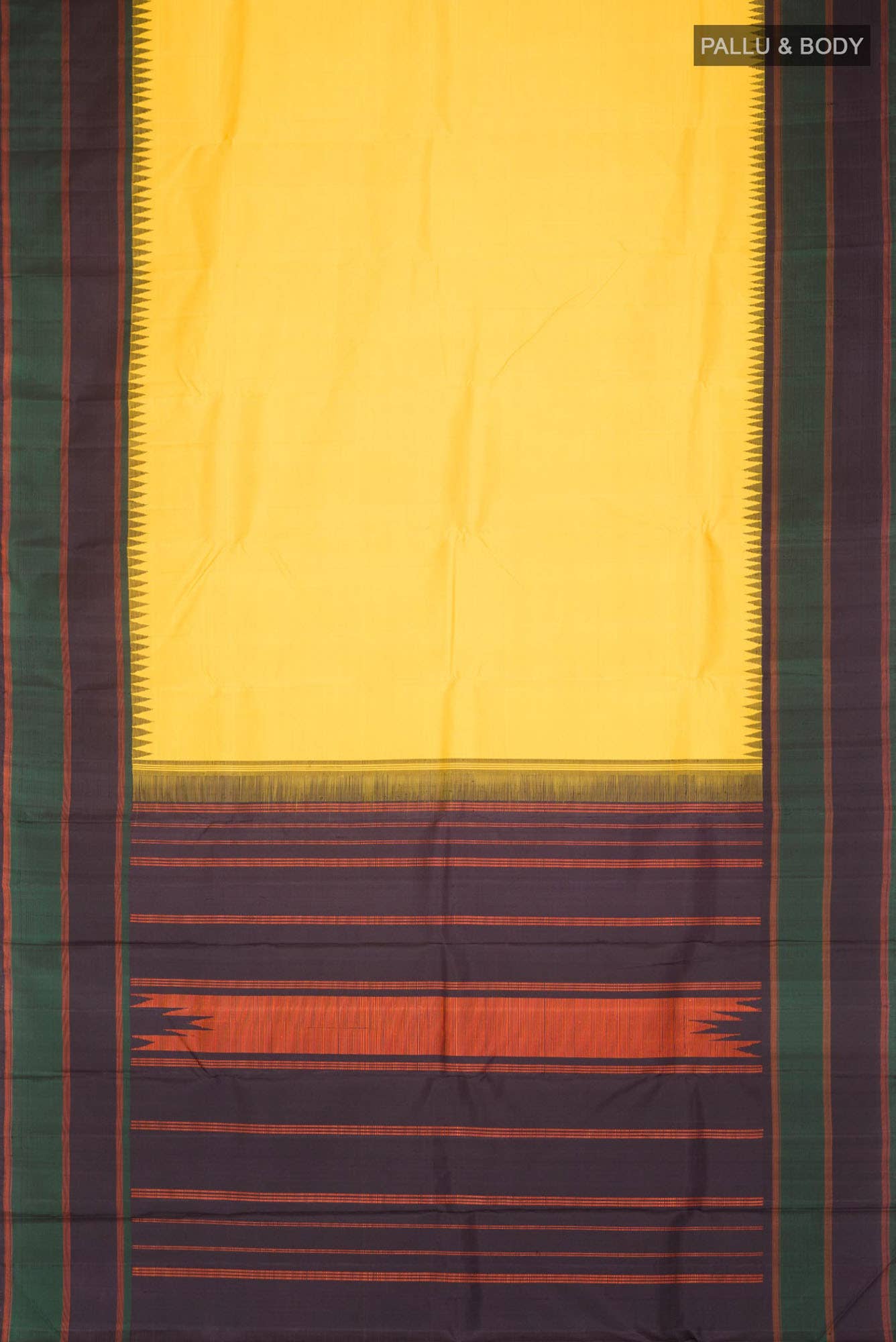 Yellow Kanchipuram Silk Saree