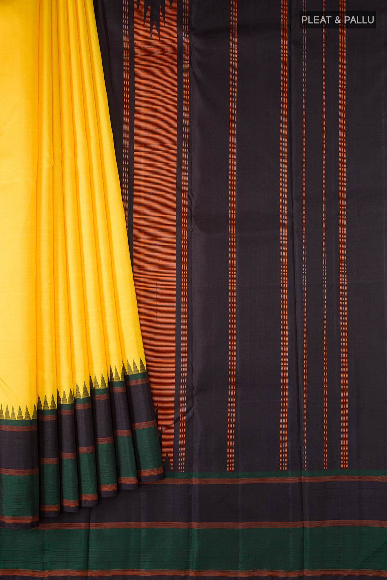 Yellow Kanchipuram Silk Saree