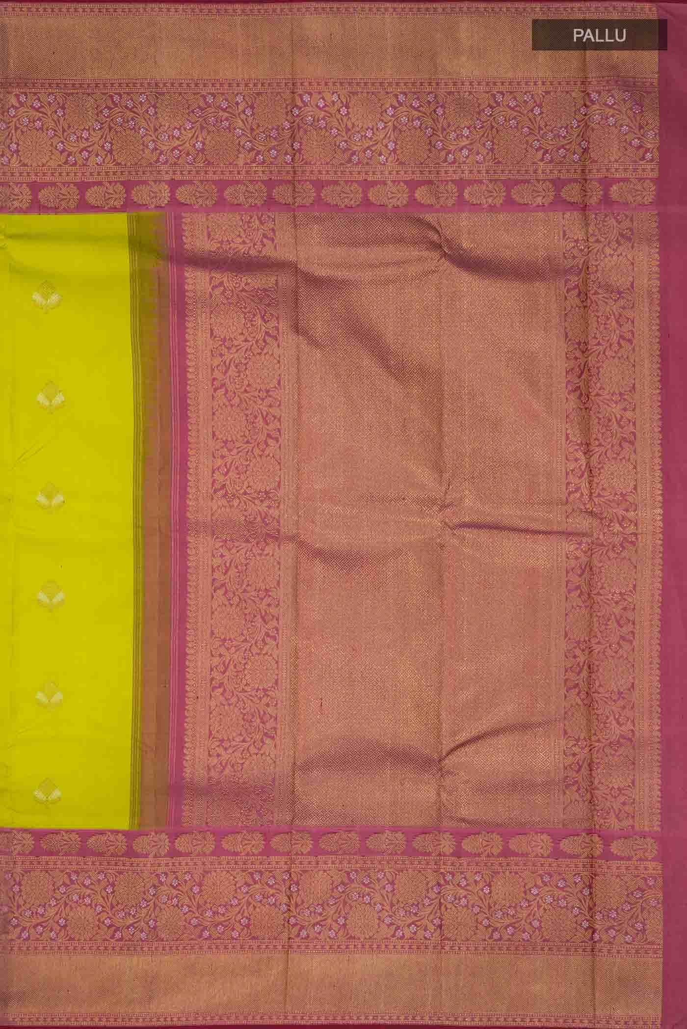 Pure Silk Pure Zari Green Kanjivaram Saree