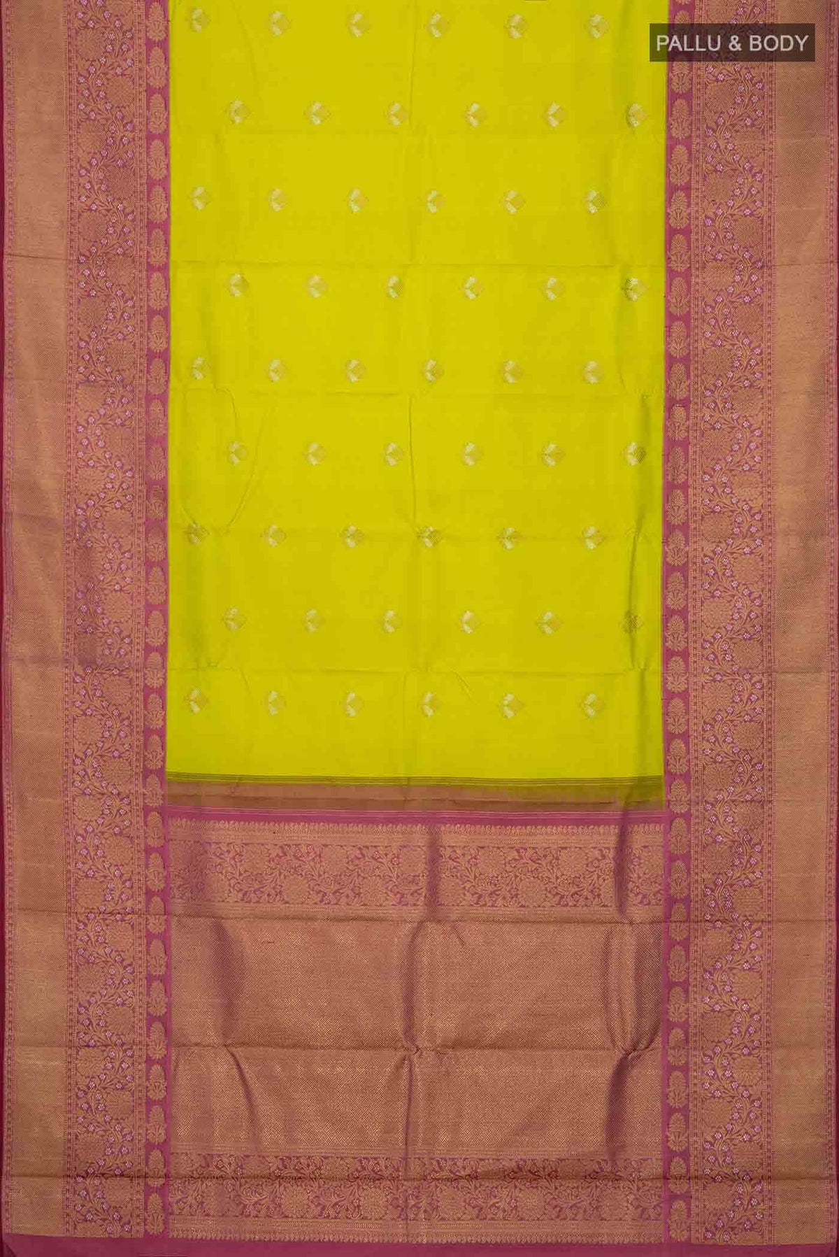 Pure Silk Pure Zari Green Kanjivaram Saree