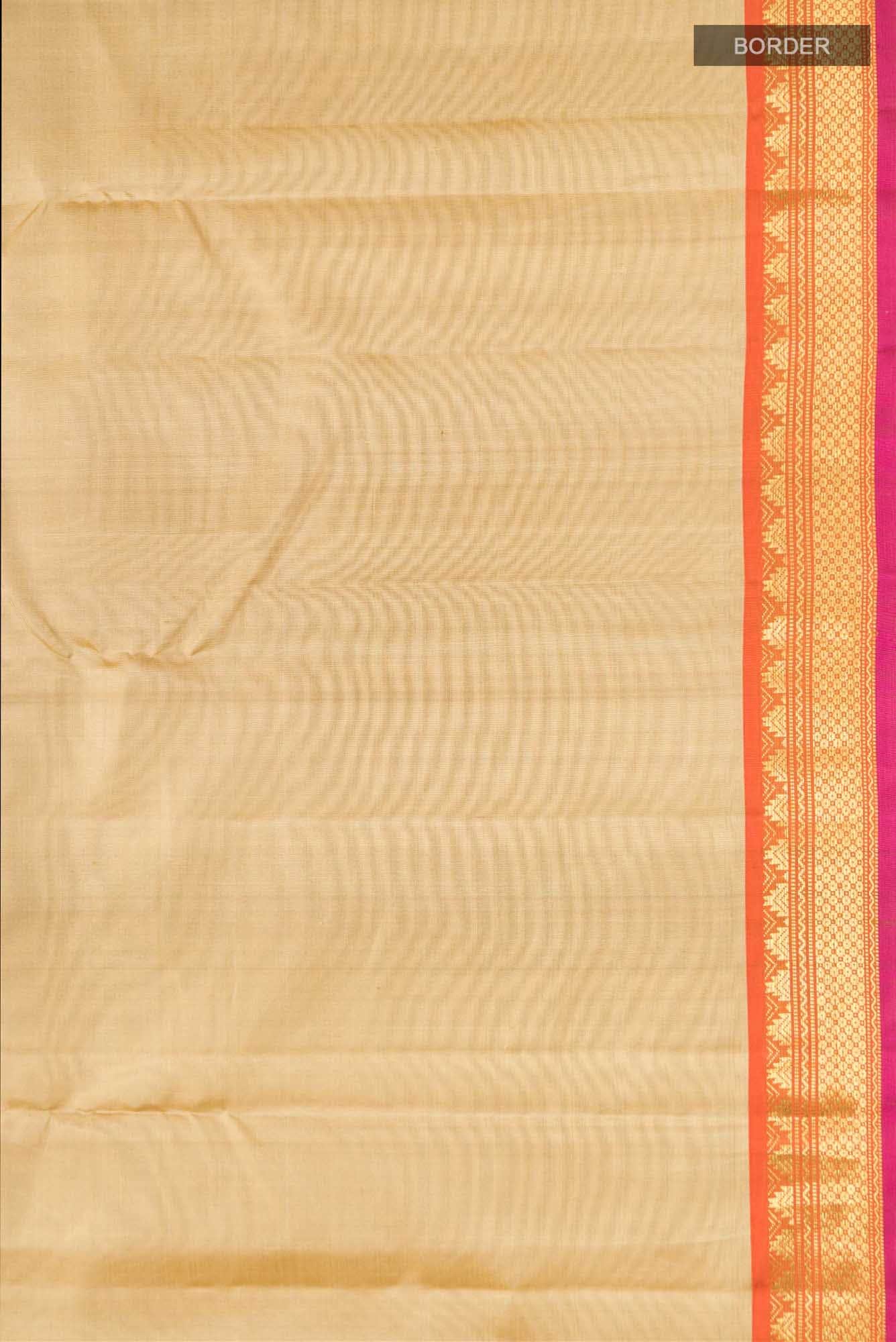 Beige Kanchipuram Silk Saree