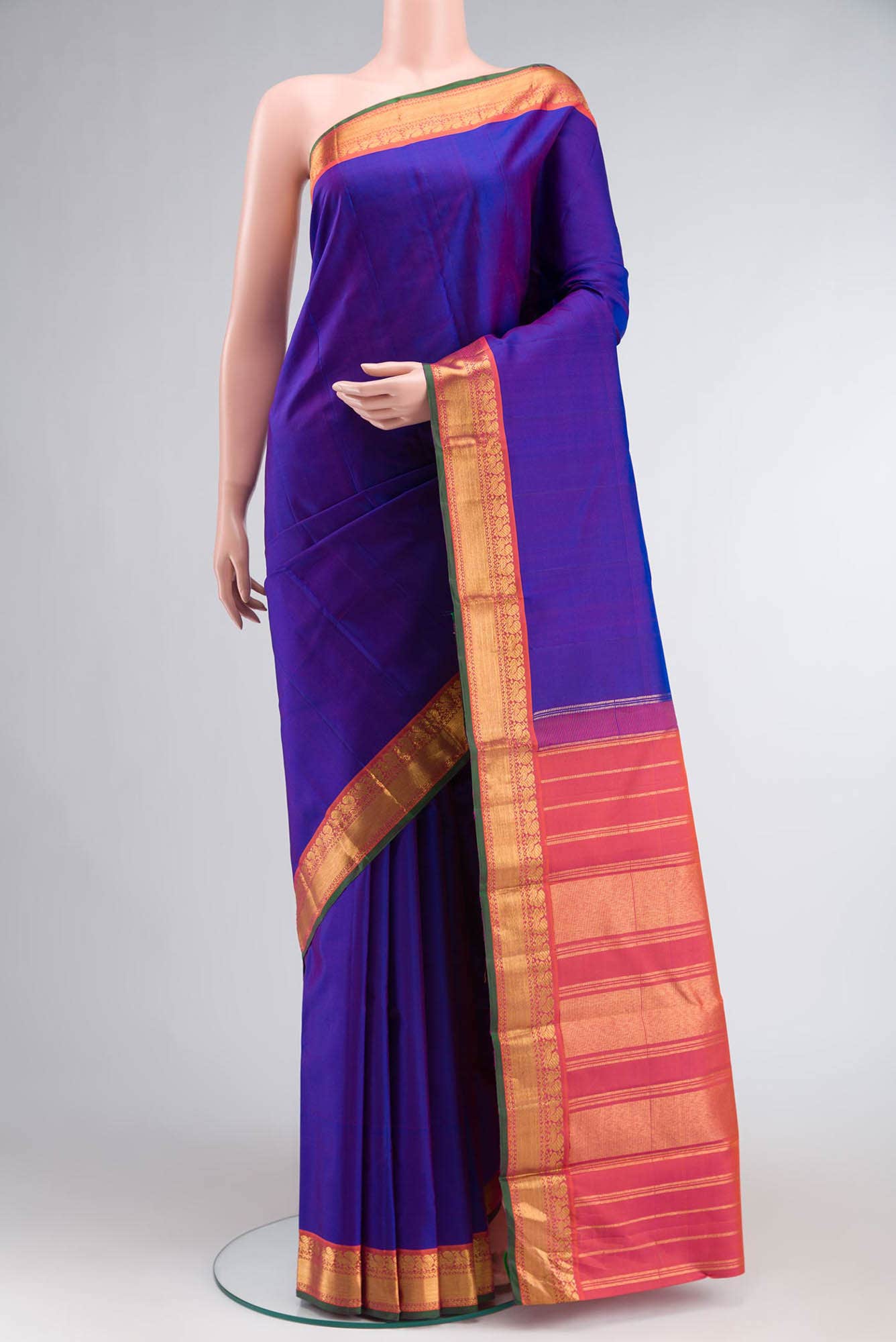 Blue Kanchipuram Silk Saree