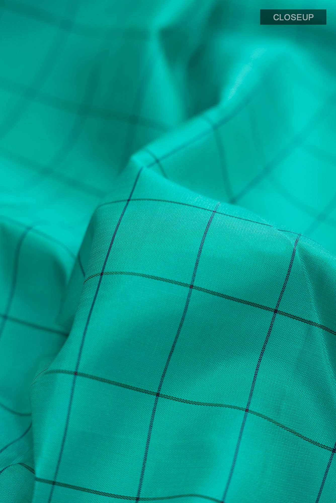 Turquoise Kanchipuram Silk Saree