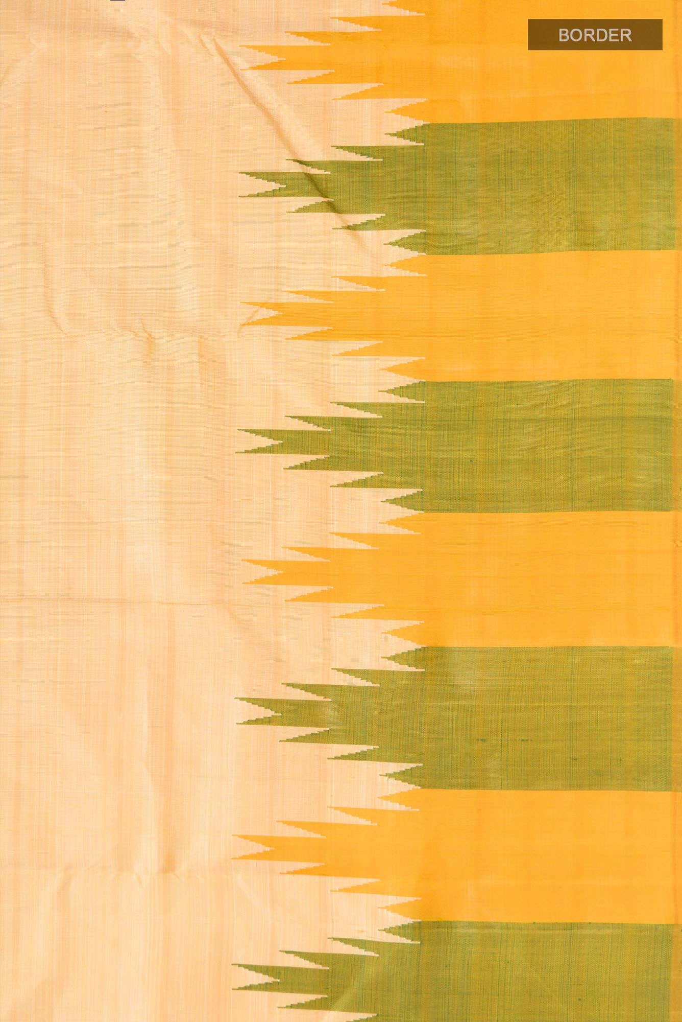 Beige Kanchipuram Silk Saree