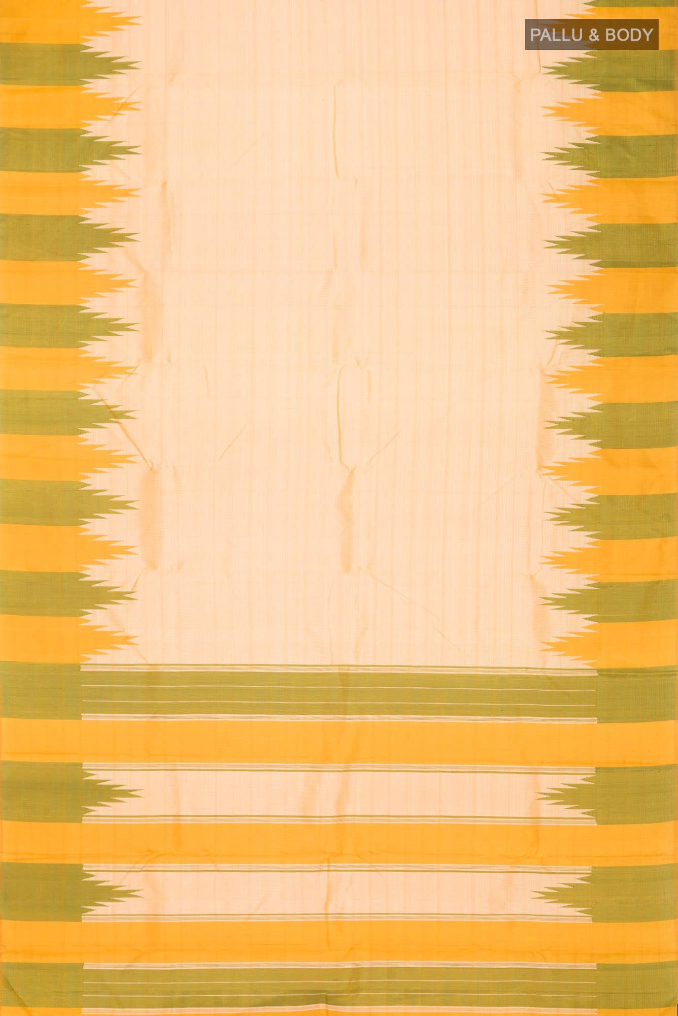 Beige Kanchipuram Silk Saree