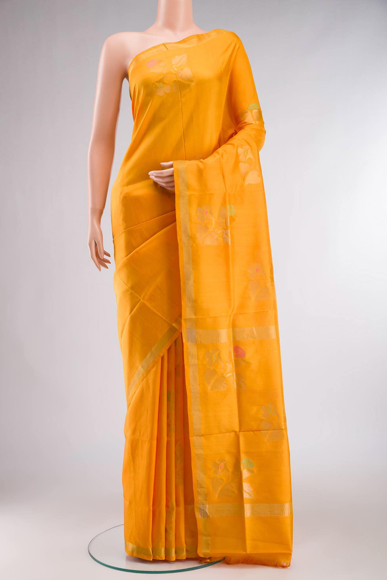 Orange Uppada Silk Saree