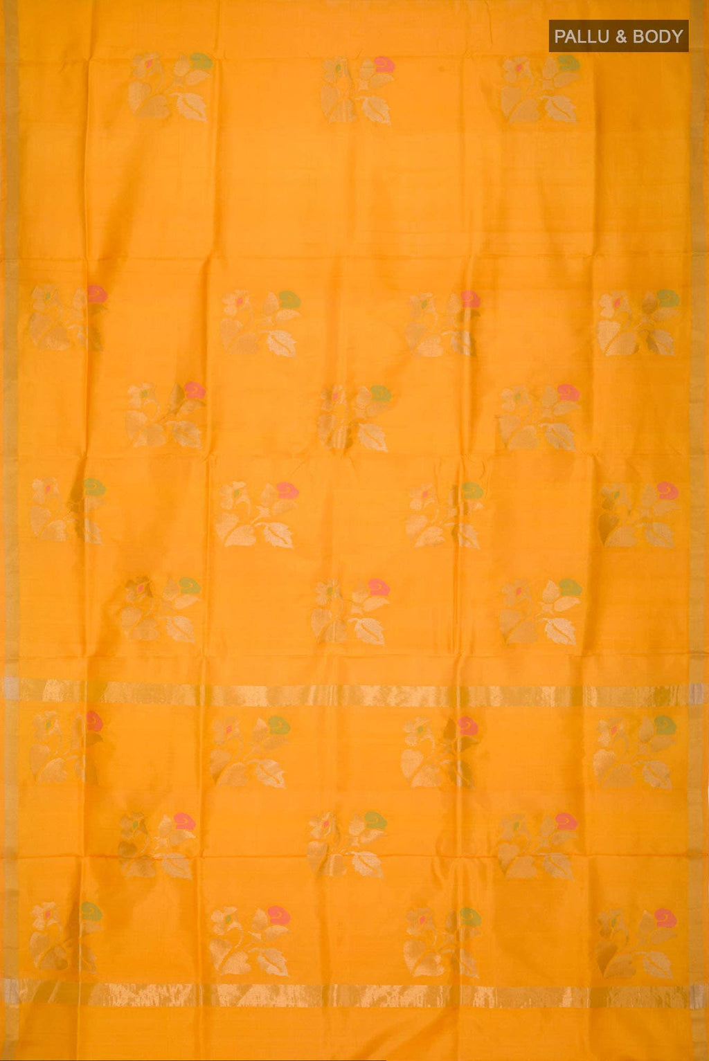 Orange Uppada Silk Saree