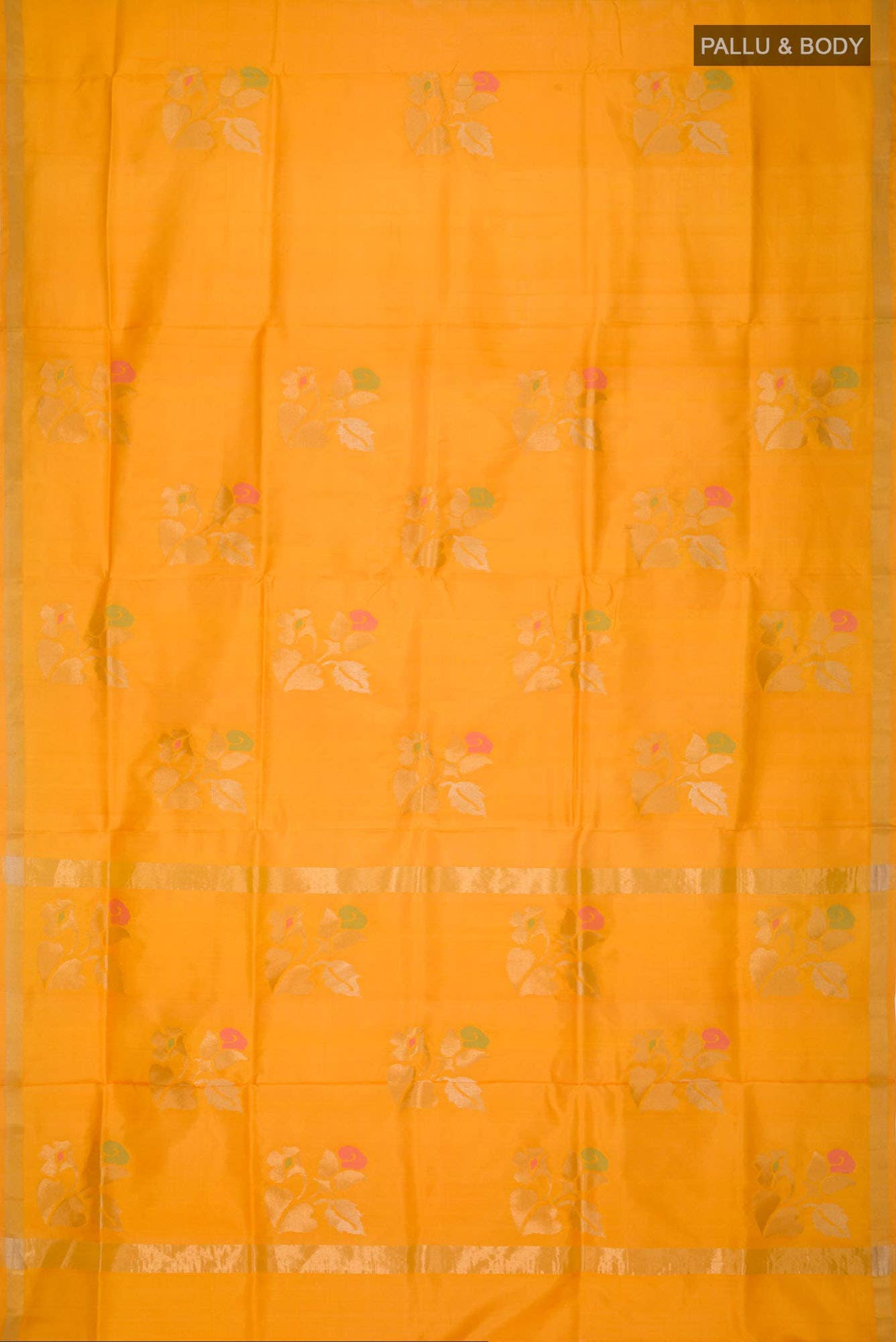 Orange Uppada Silk Saree