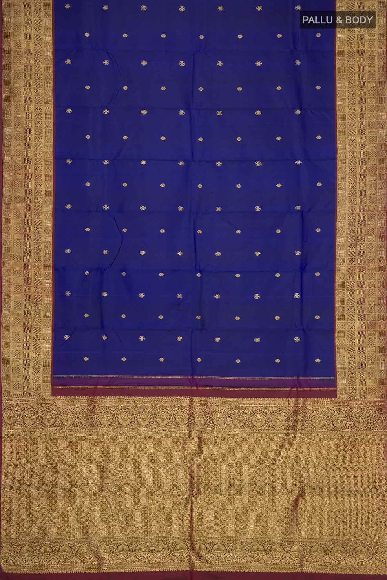 Blue Kanchipuram Silk Saree