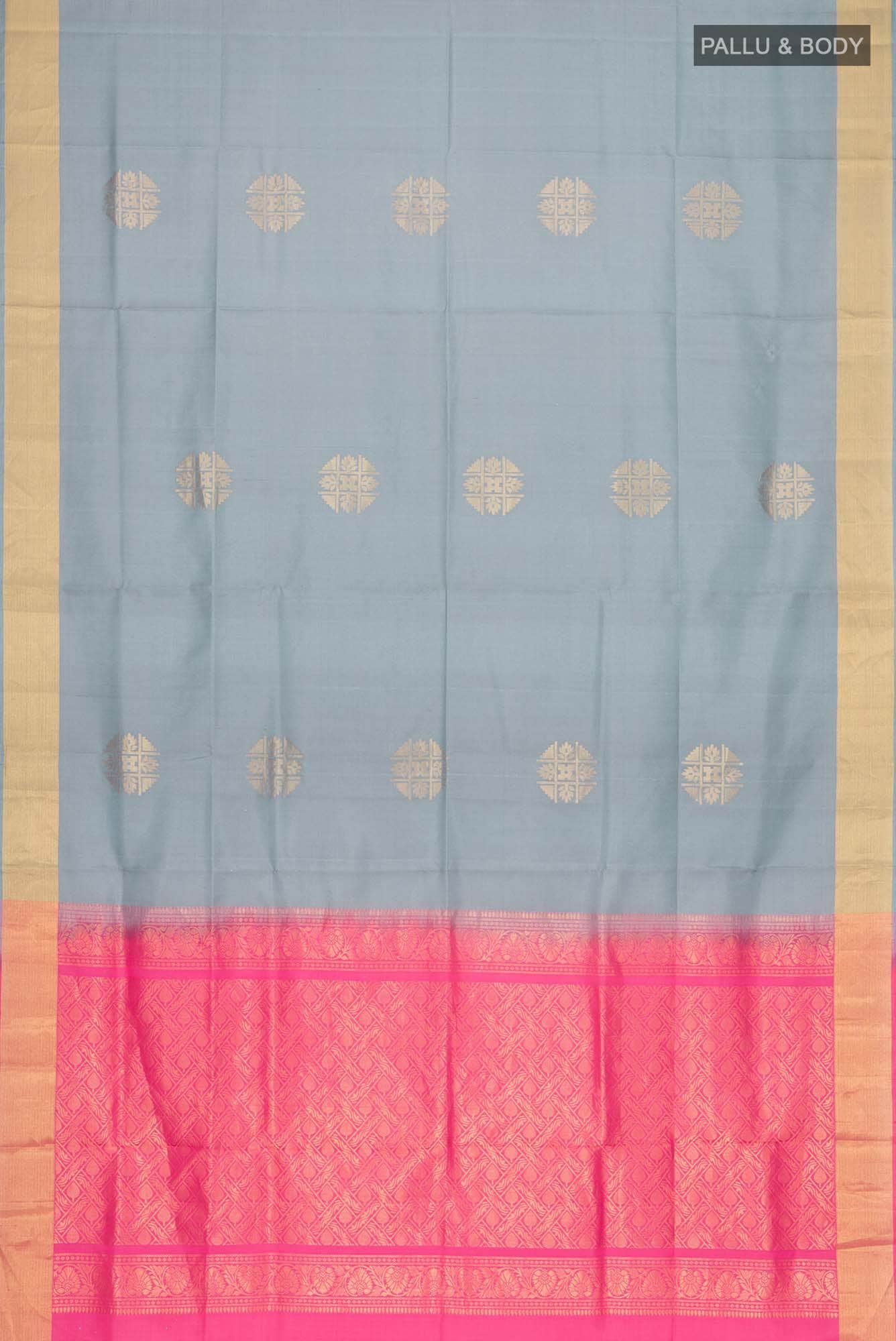 Grey Soft Silk Saree